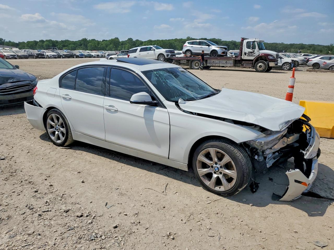 2015 Bmw 320 I White vin: WBA3B1G58FNT64674