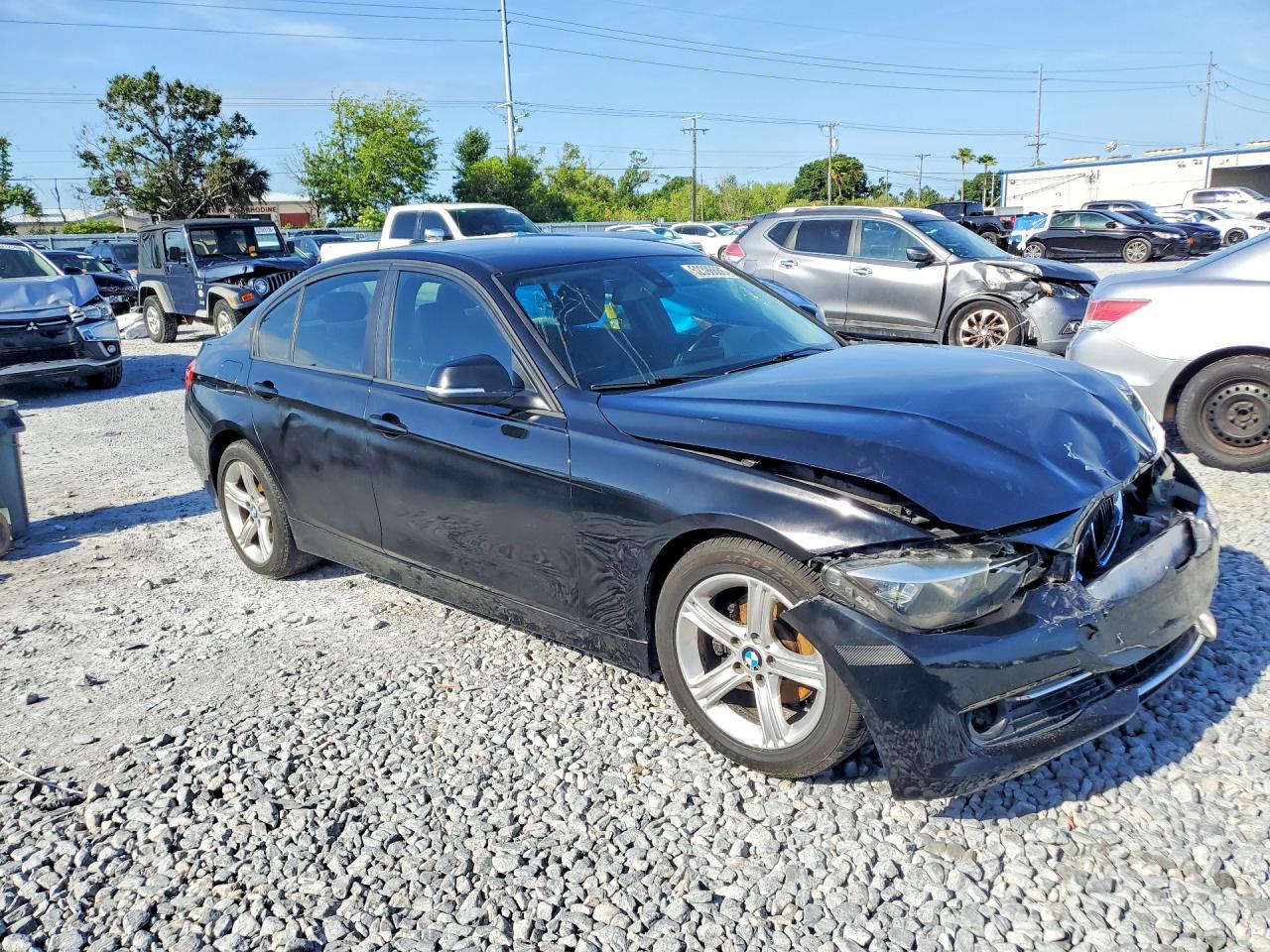 2015 Bmw 320 I Black vin: WBA3B1G59FNT03852