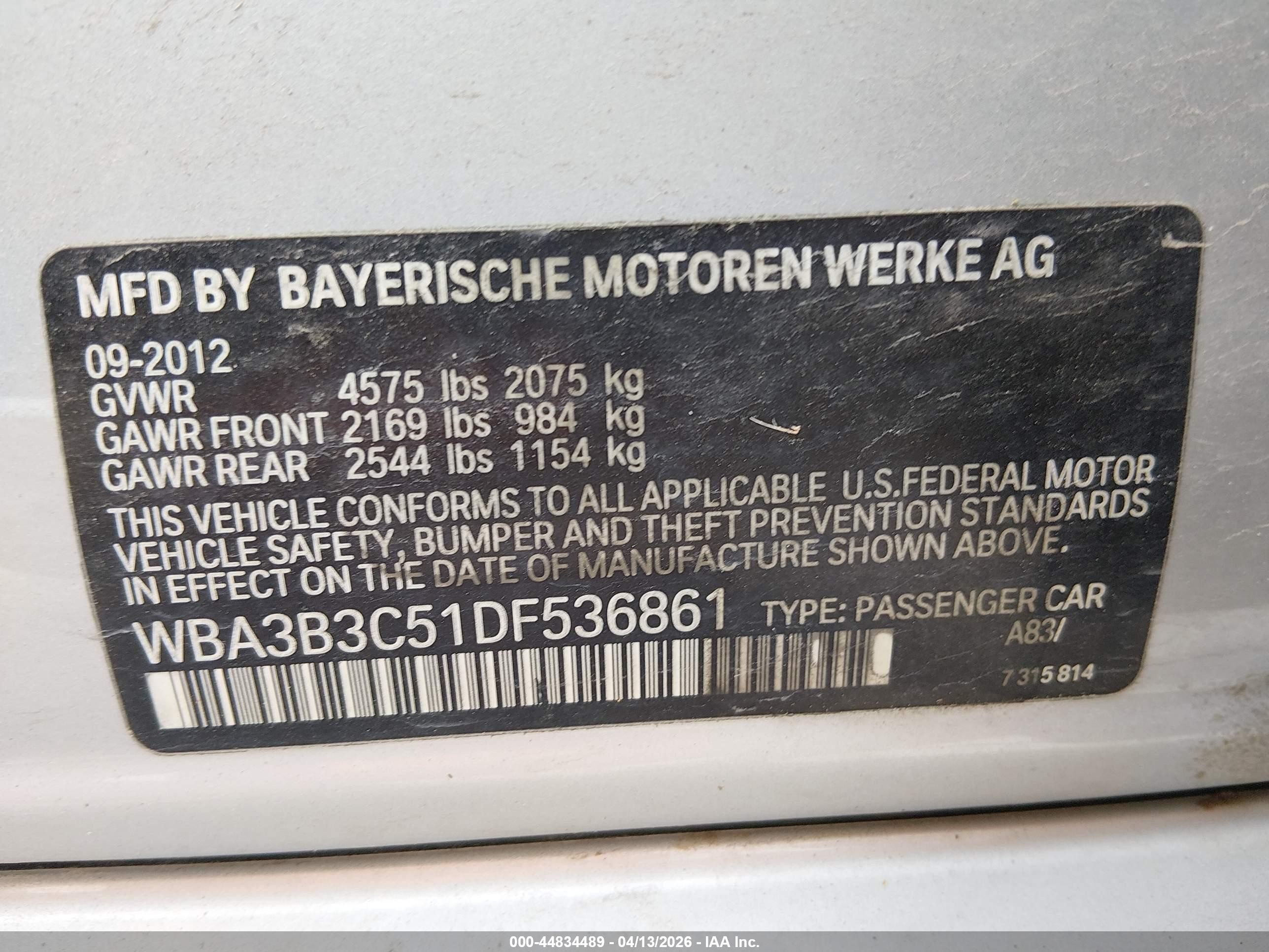 2013 Bmw 328i Xdrive Silver vin: WBA3B3C51DF536861