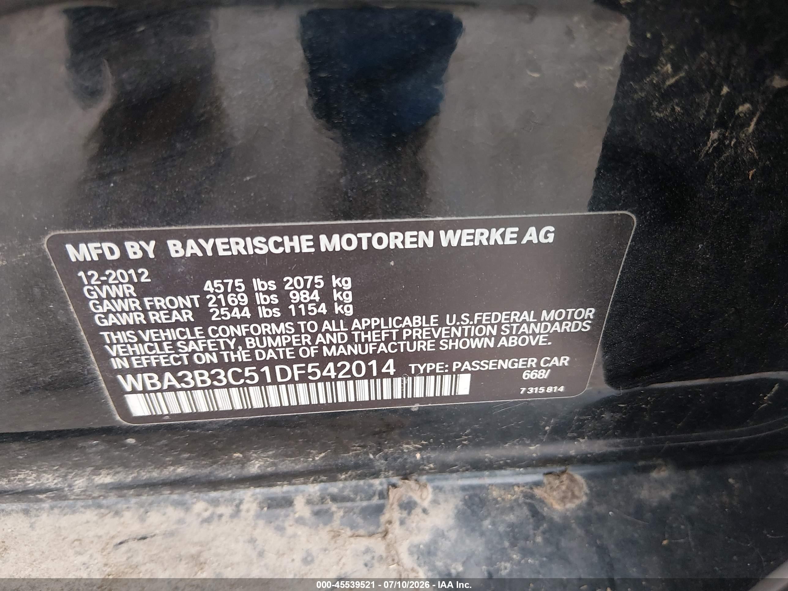 2013 Bmw 328i Xdrive Black vin: WBA3B3C51DF542014