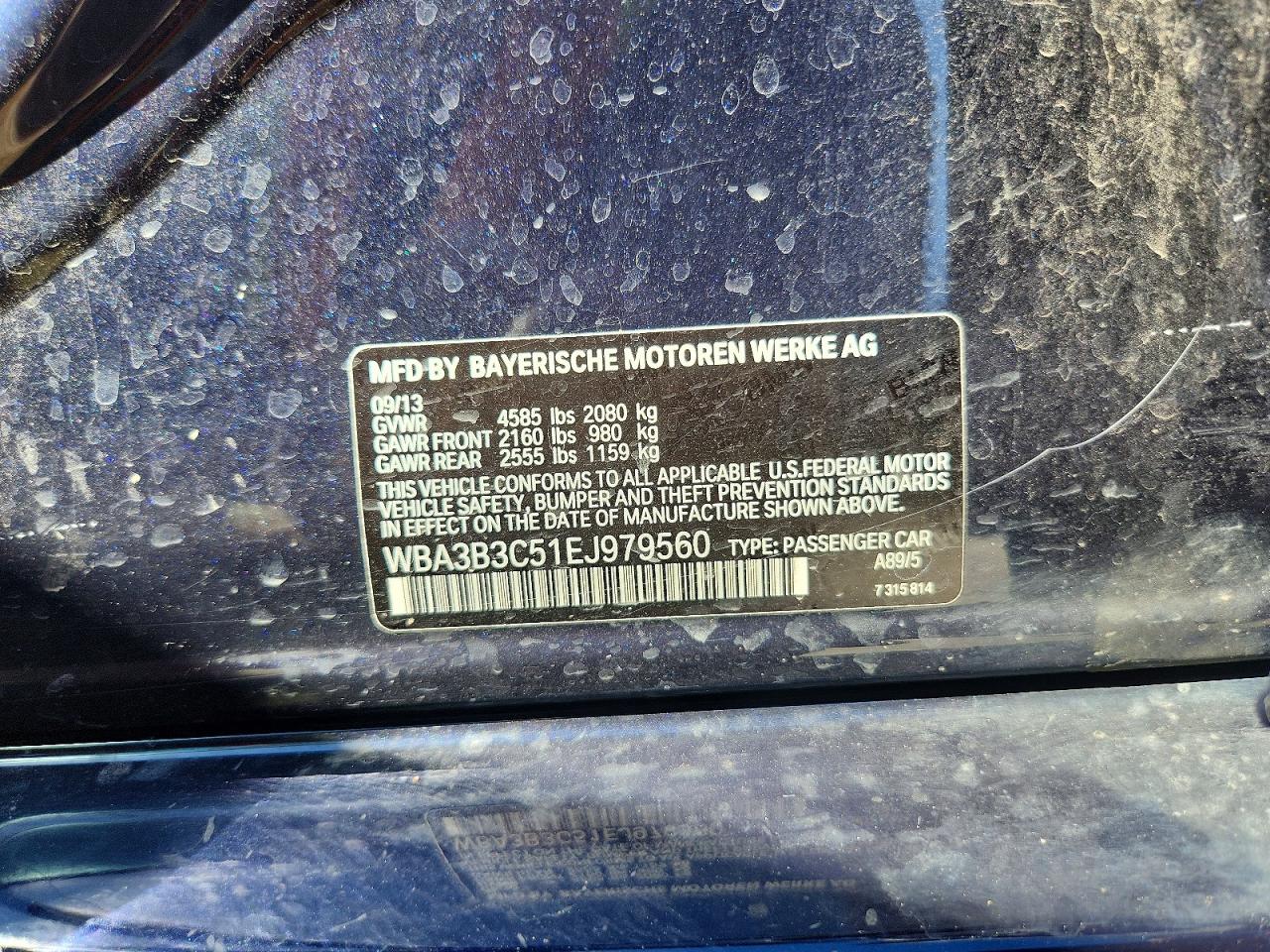 2014 Bmw 328 Xi Black vin: WBA3B3C51EJ979560