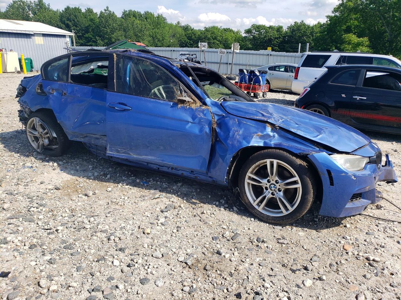 2014 Bmw 328 Xi Blue vin: WBA3B3C52EJ981124