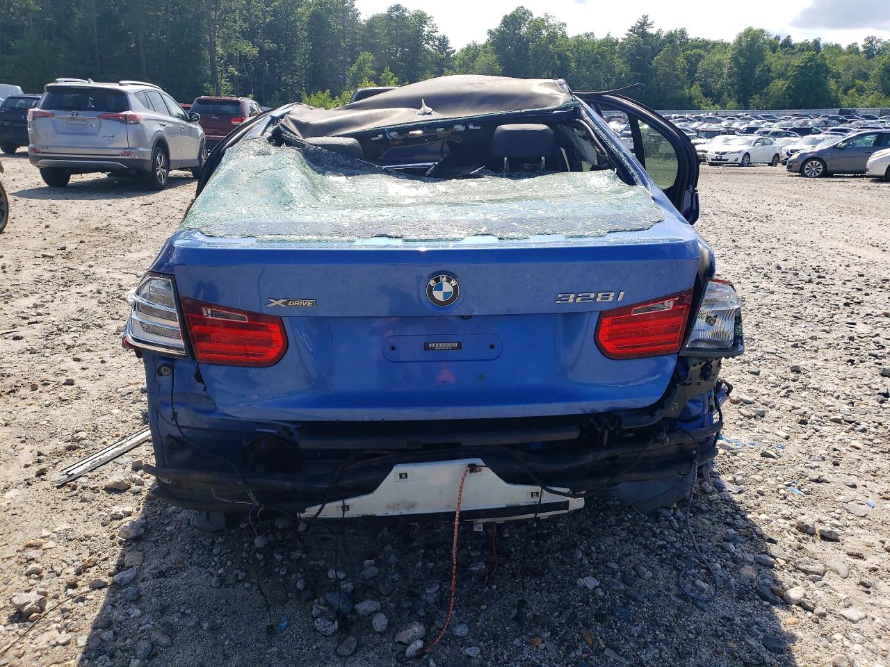 2014 Bmw 328 Xi Blue vin: WBA3B3C52EJ981124