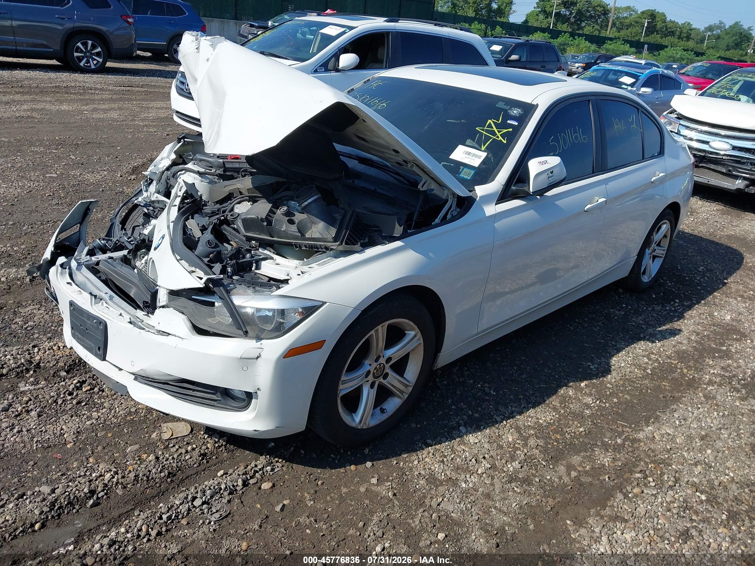 2015 Bmw 328i Xdrive White vin: WBA3B3C52FF546981