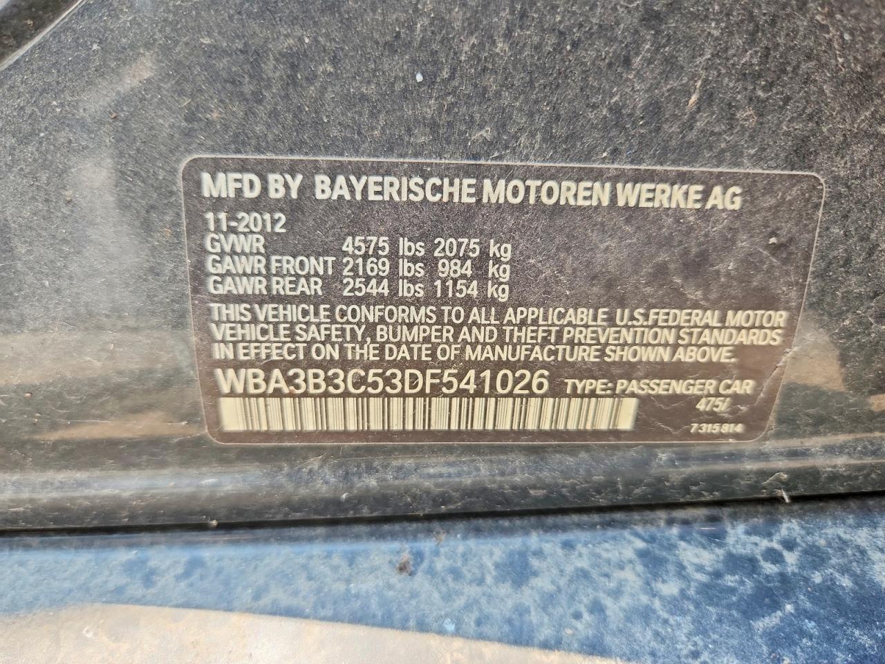 2013 Bmw 328 Xi Black vin: WBA3B3C53DF541026