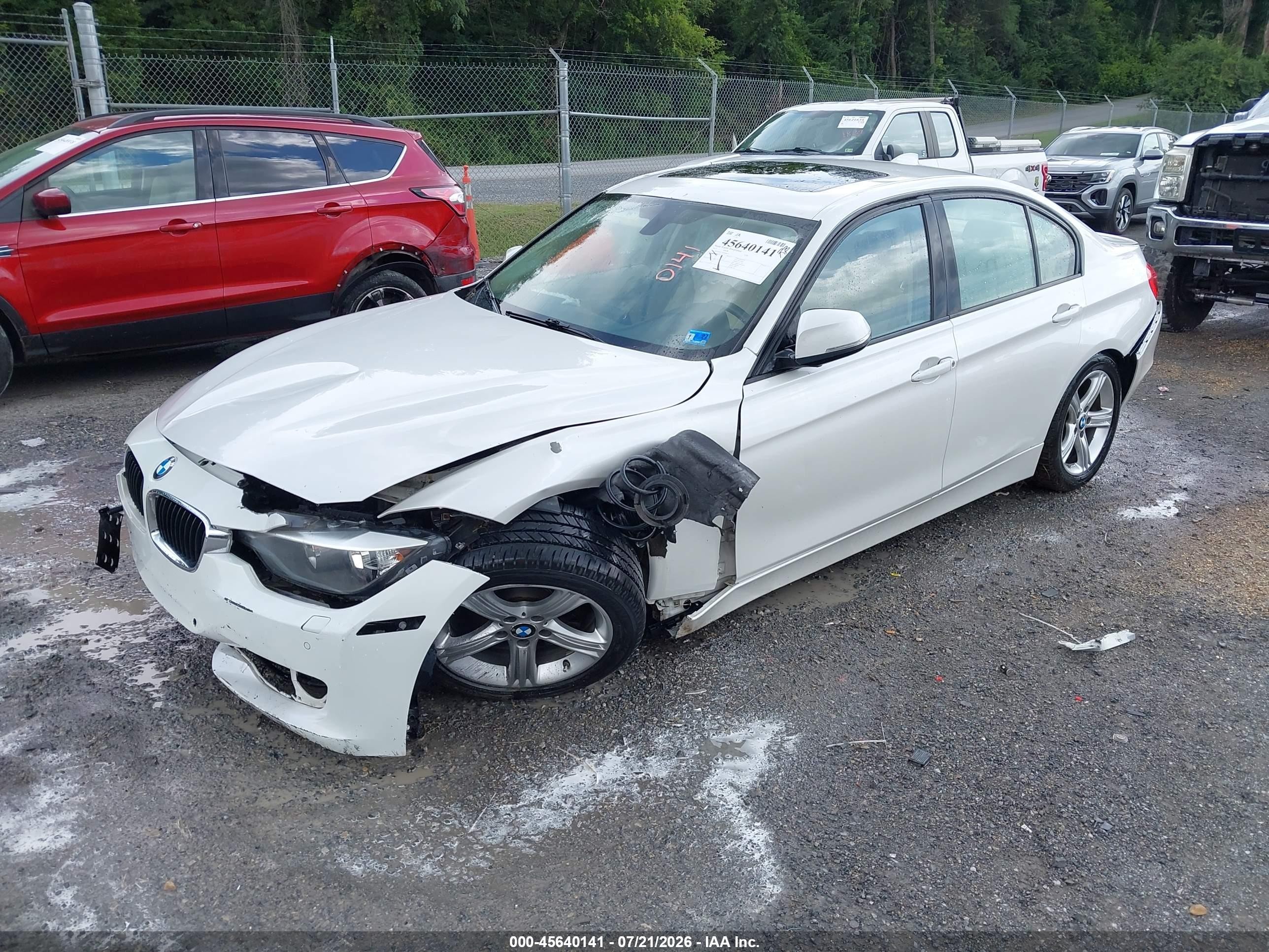 2013 Bmw 328i Xdrive White vin: WBA3B3C53DJ698617