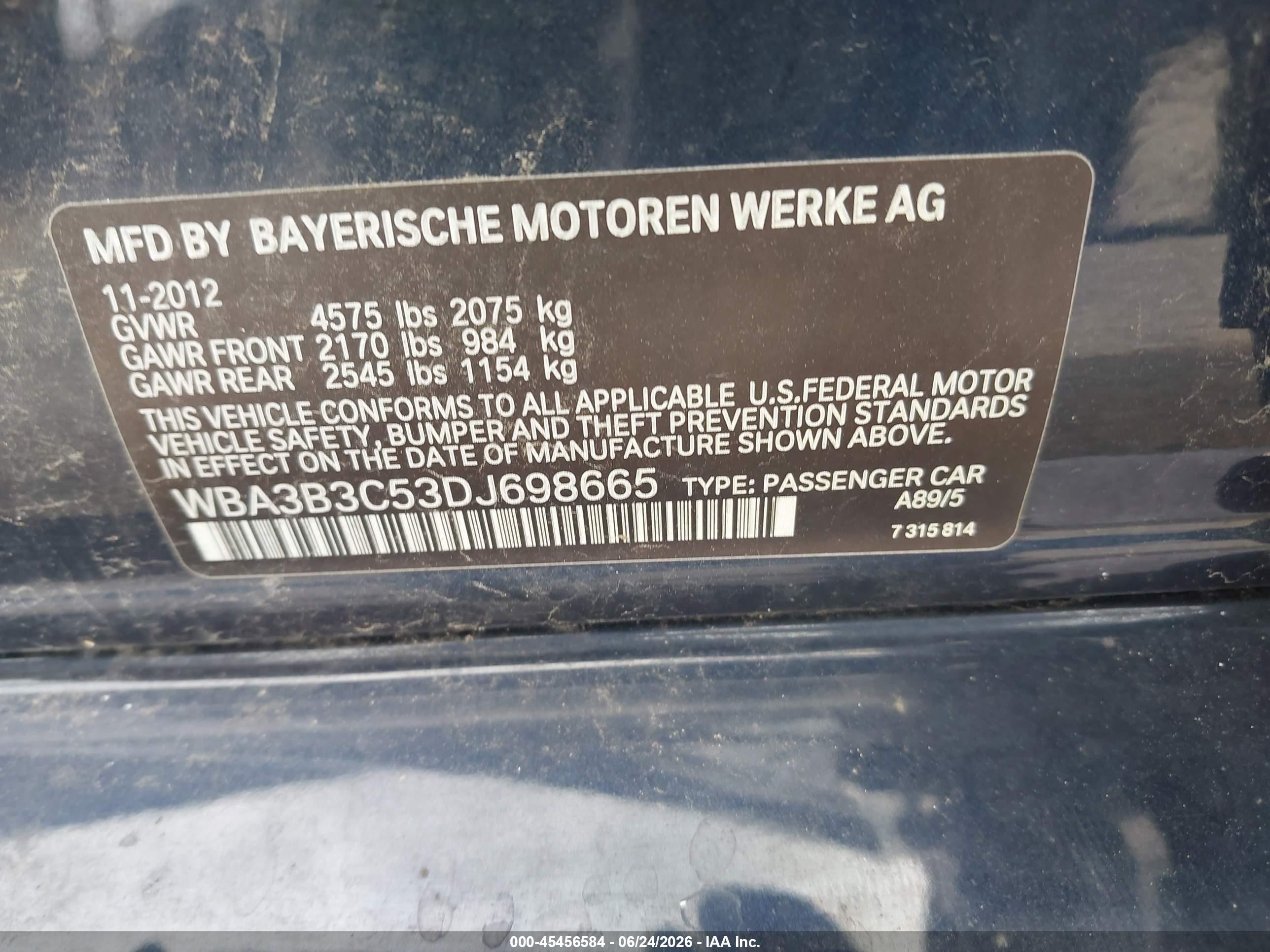2013 Bmw 328i Xdrive Dark Blue vin: WBA3B3C53DJ698665