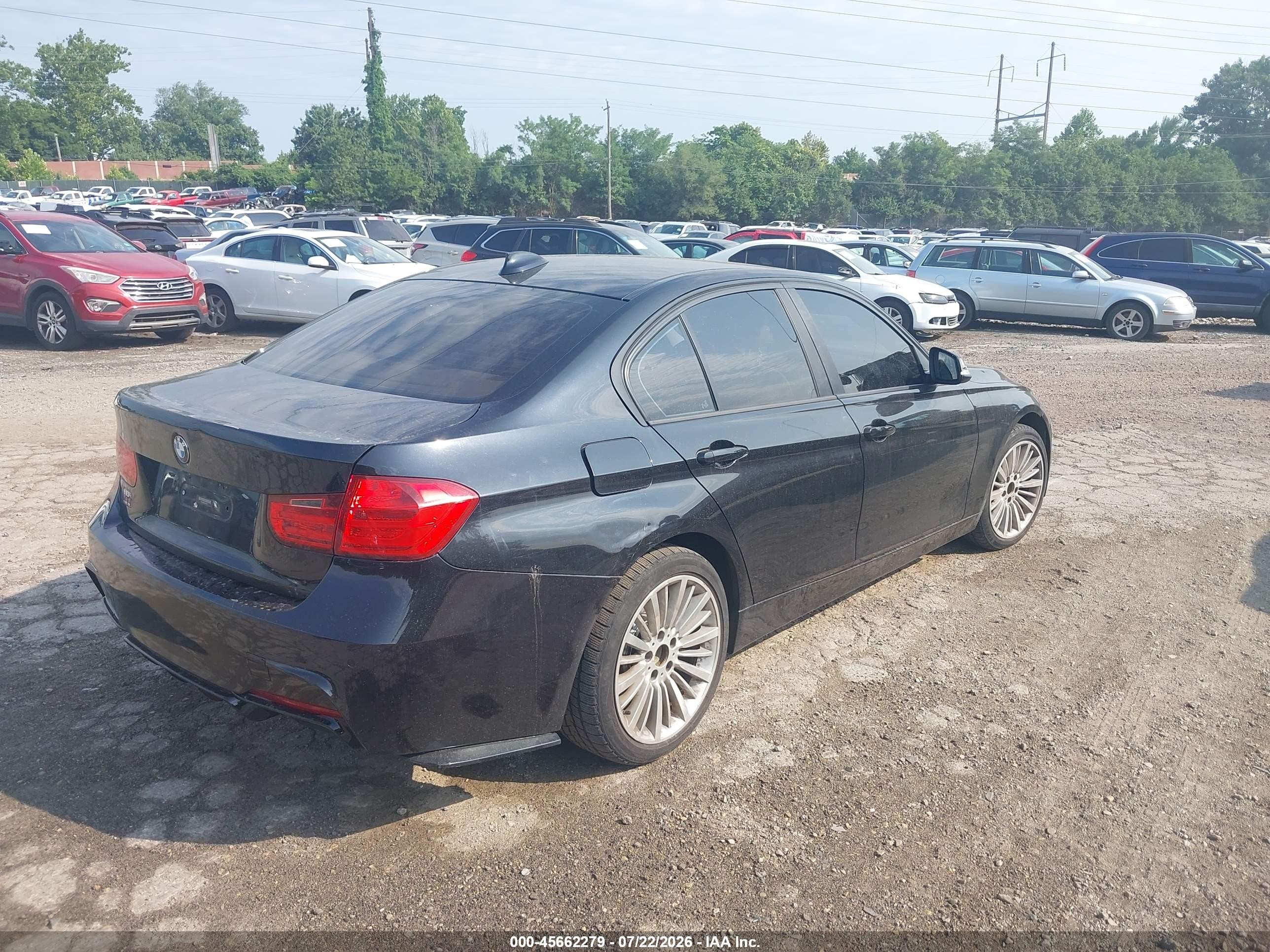 2014 Bmw 328i Xdrive Black vin: WBA3B3C56EJ982177