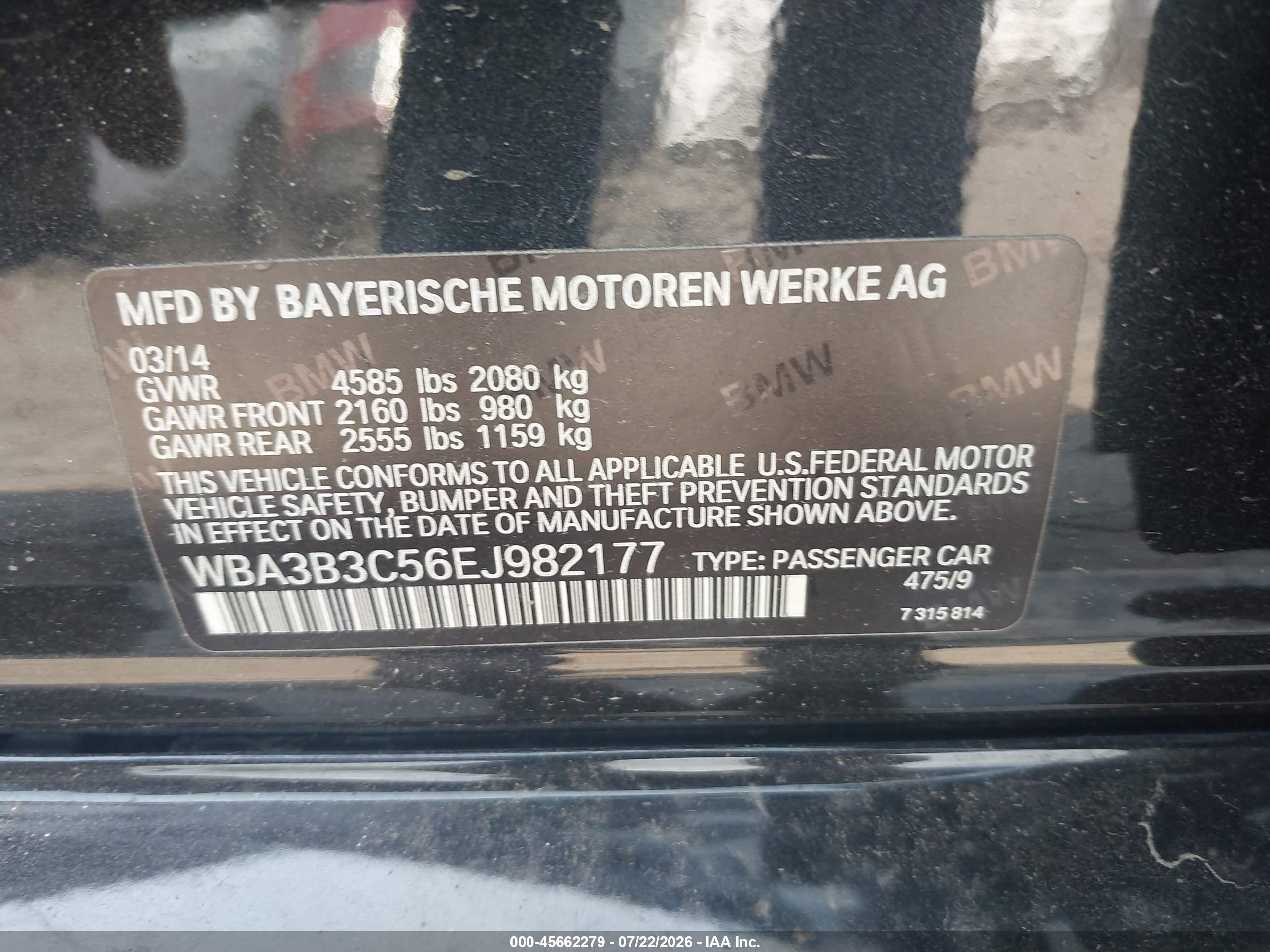 2014 Bmw 328i Xdrive Black vin: WBA3B3C56EJ982177