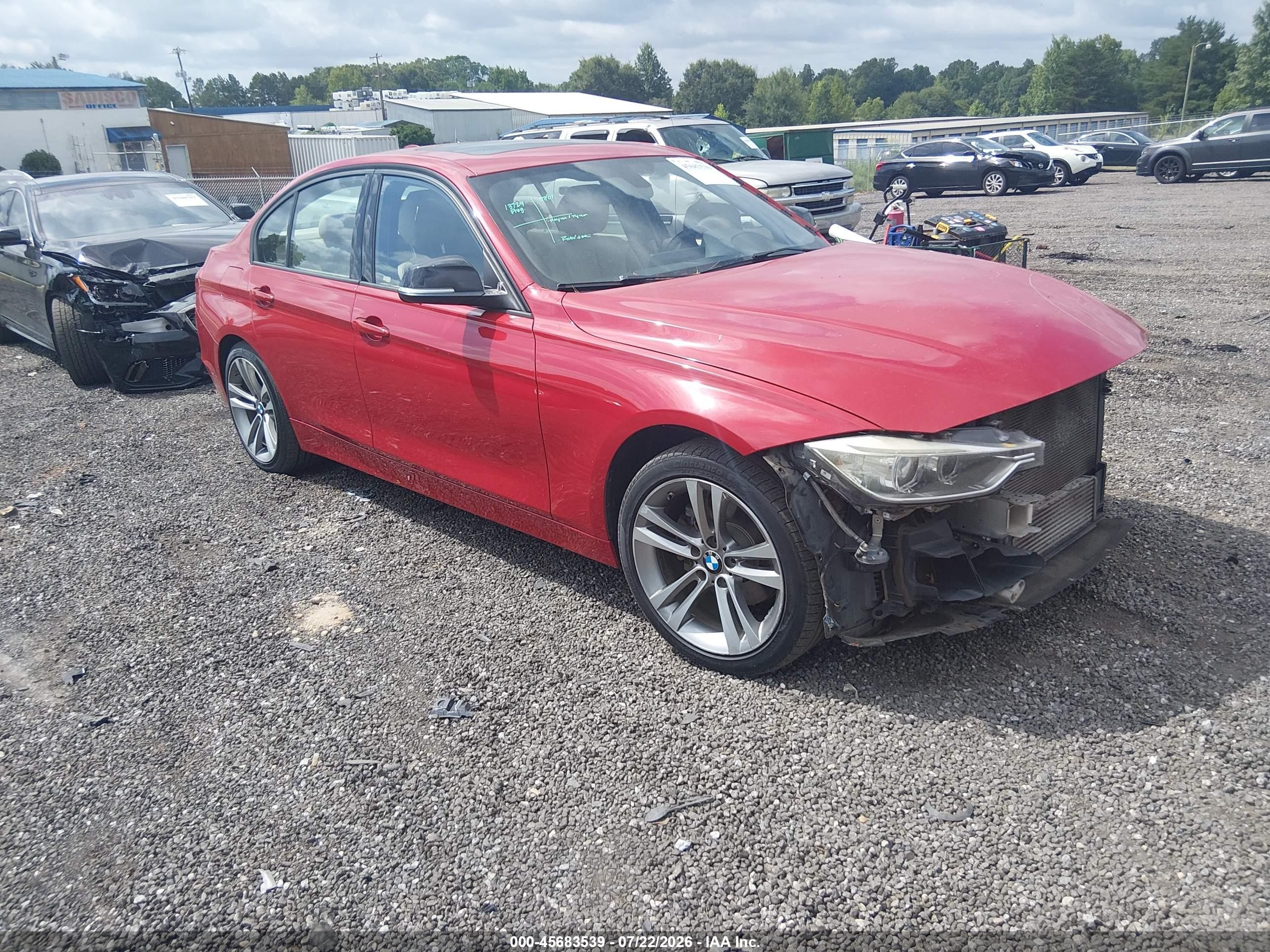 2015 Bmw 328i Xdrive Red vin: WBA3B3C56FJ984514
