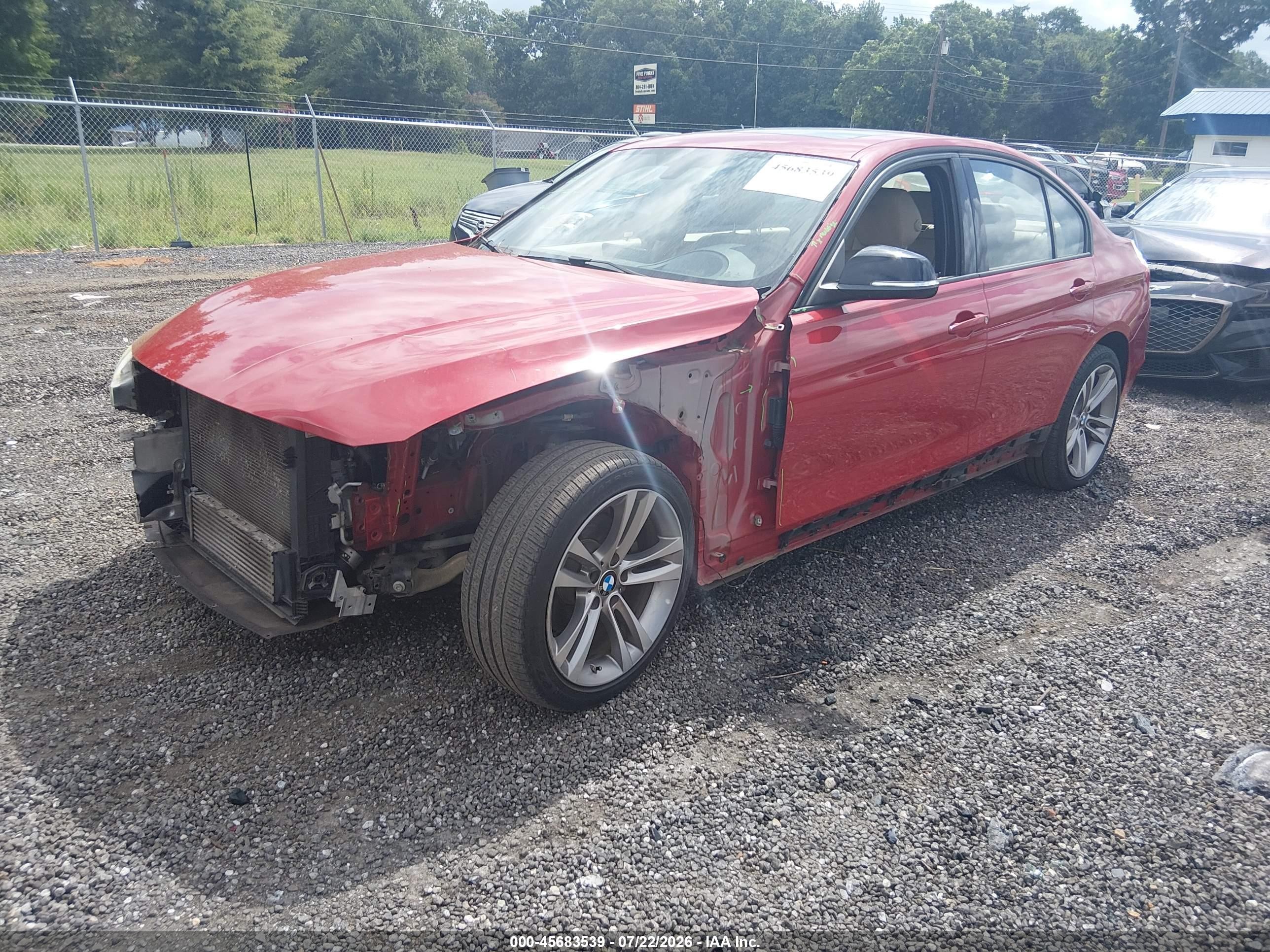 2015 Bmw 328i Xdrive Red vin: WBA3B3C56FJ984514