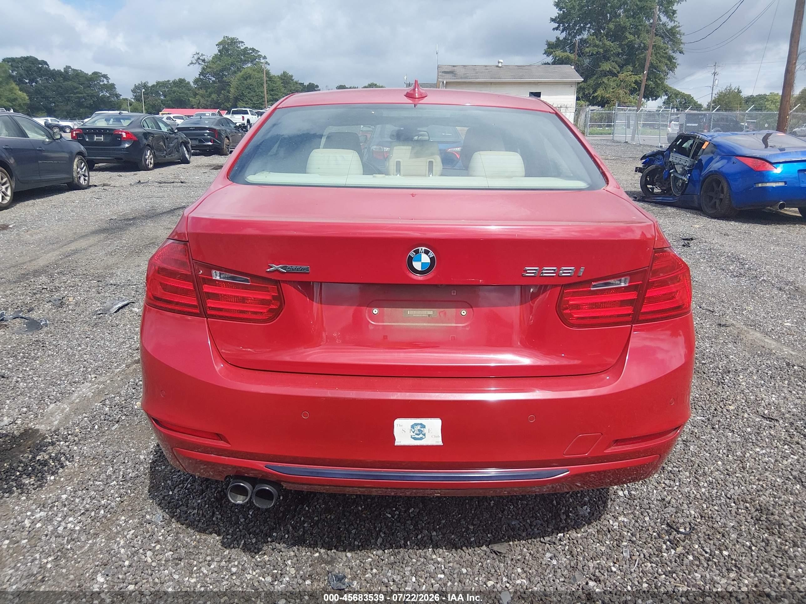 2015 Bmw 328i Xdrive Red vin: WBA3B3C56FJ984514