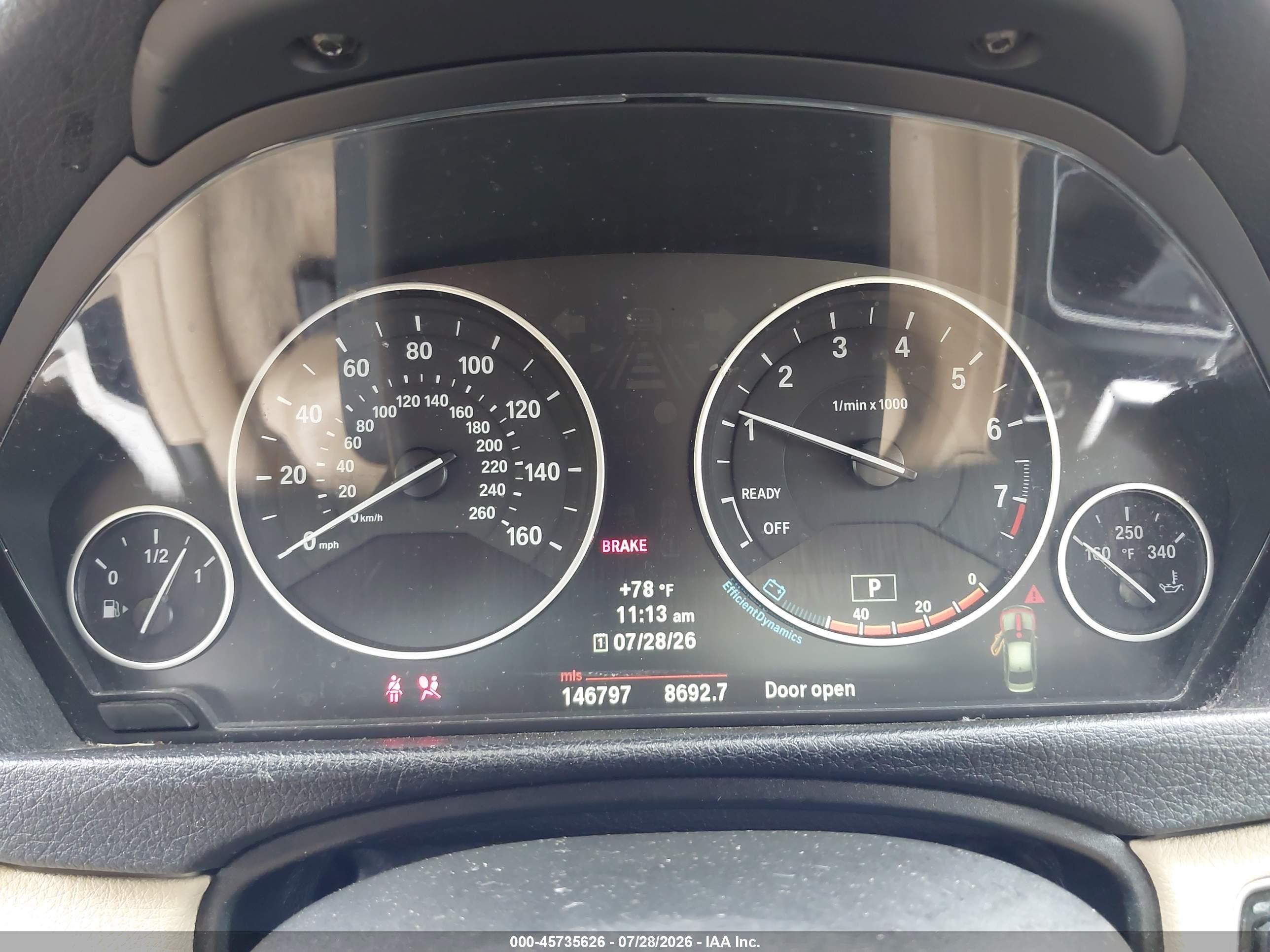 2013 Bmw 328i Xdrive Белый vin: WBA3B3C57DF535875