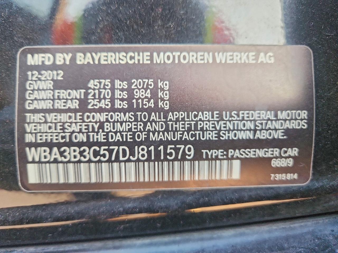 2013 Bmw 328 Xi Black vin: WBA3B3C57DJ811579