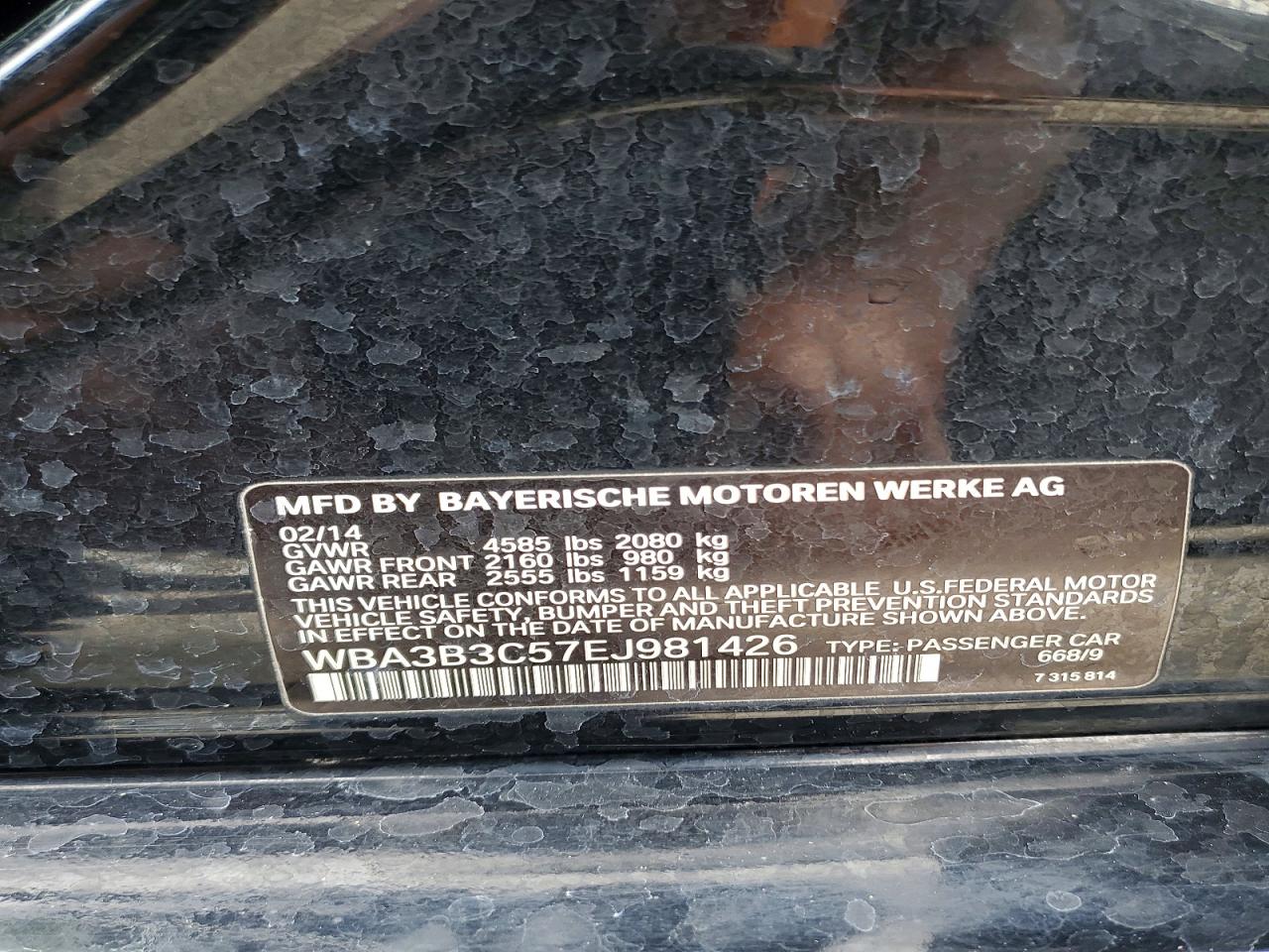 2014 Bmw 328 Xi Черный vin: WBA3B3C57EJ981426