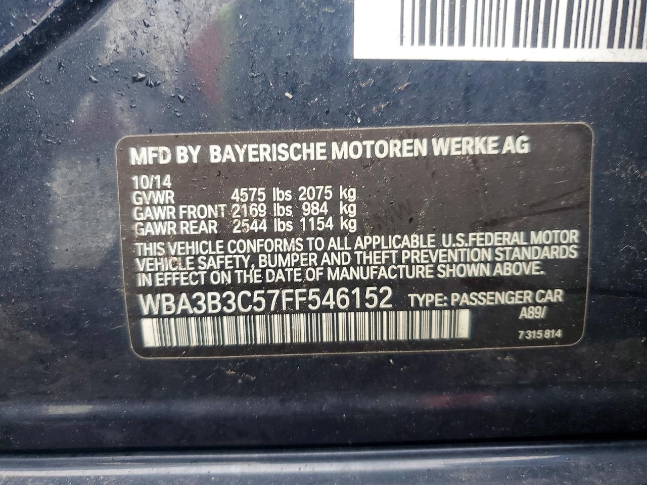 2015 Bmw 328 Xi Blue vin: WBA3B3C57FF546152