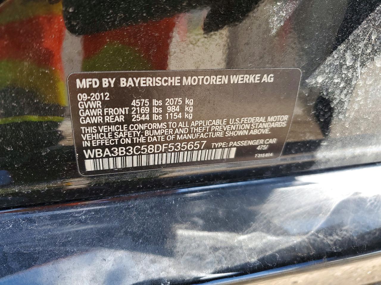 2013 Bmw 328 Xi Black vin: WBA3B3C58DF535657