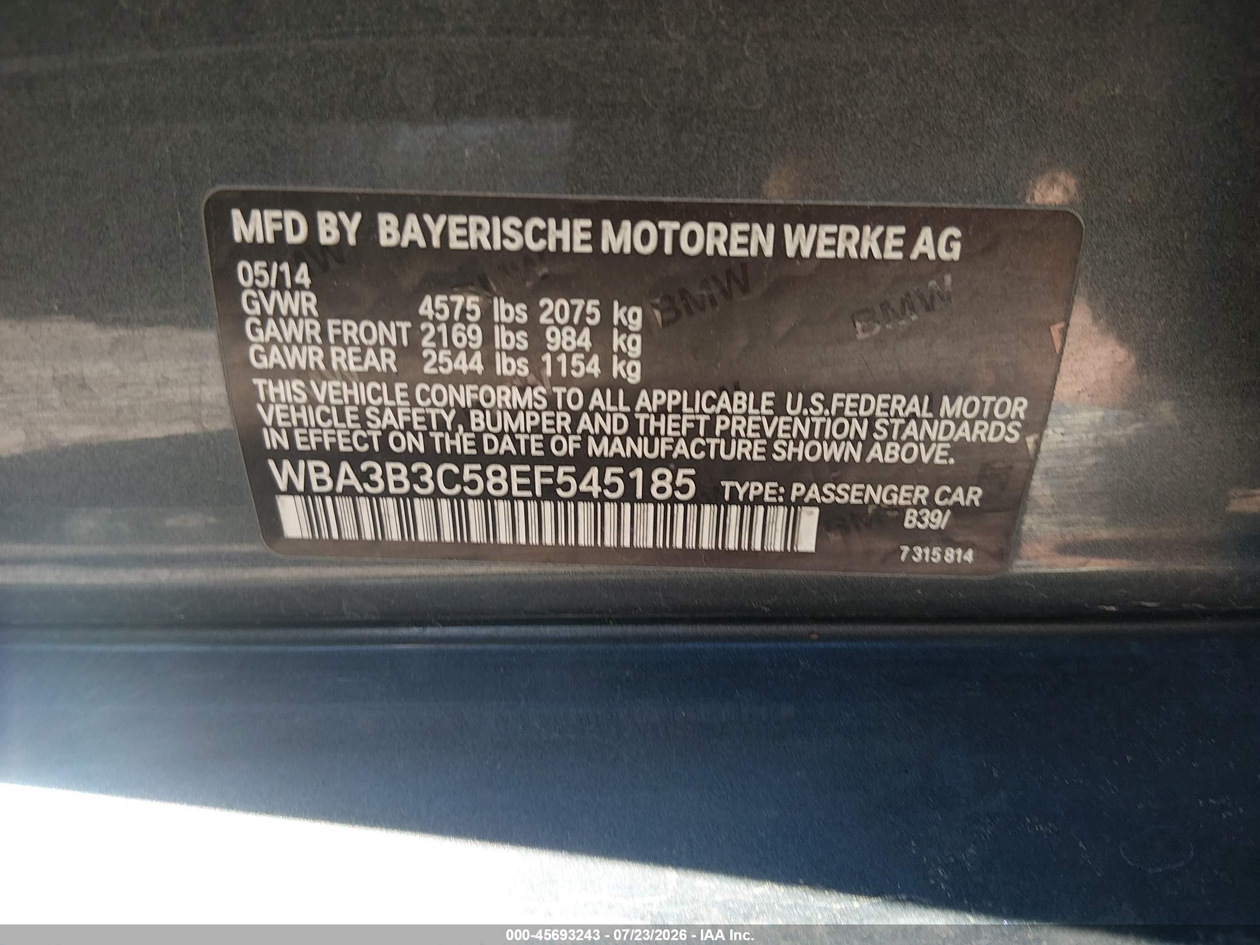 2014 Bmw 328i Xdrive Gray vin: WBA3B3C58EF545185