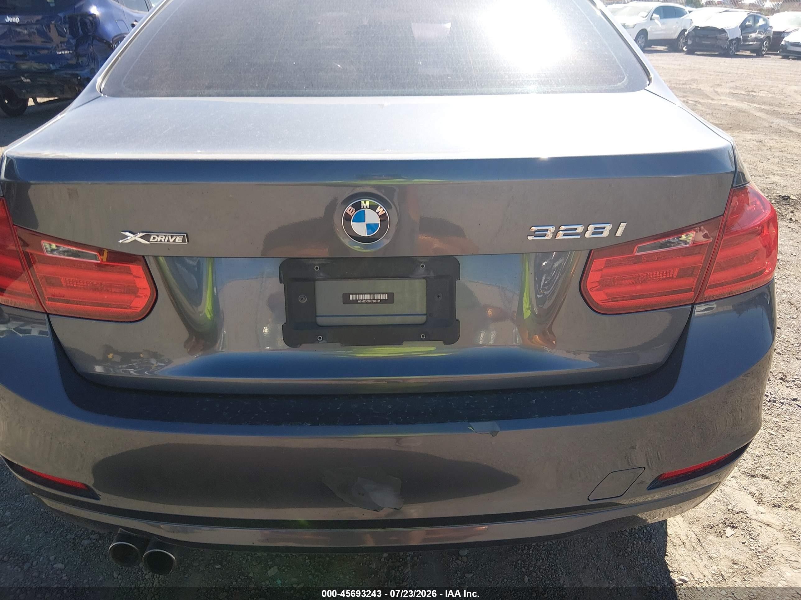 2014 Bmw 328i Xdrive Gray vin: WBA3B3C58EF545185