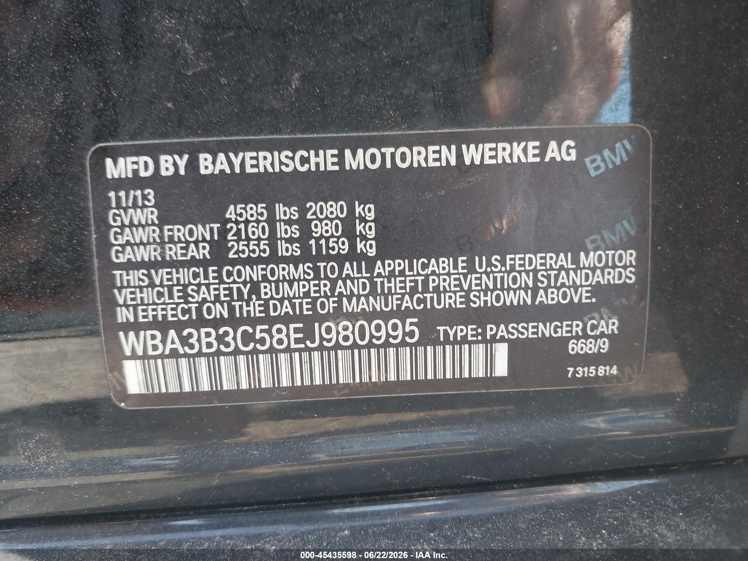 2014 Bmw 328i Xdrive Черный vin: WBA3B3C58EJ980995