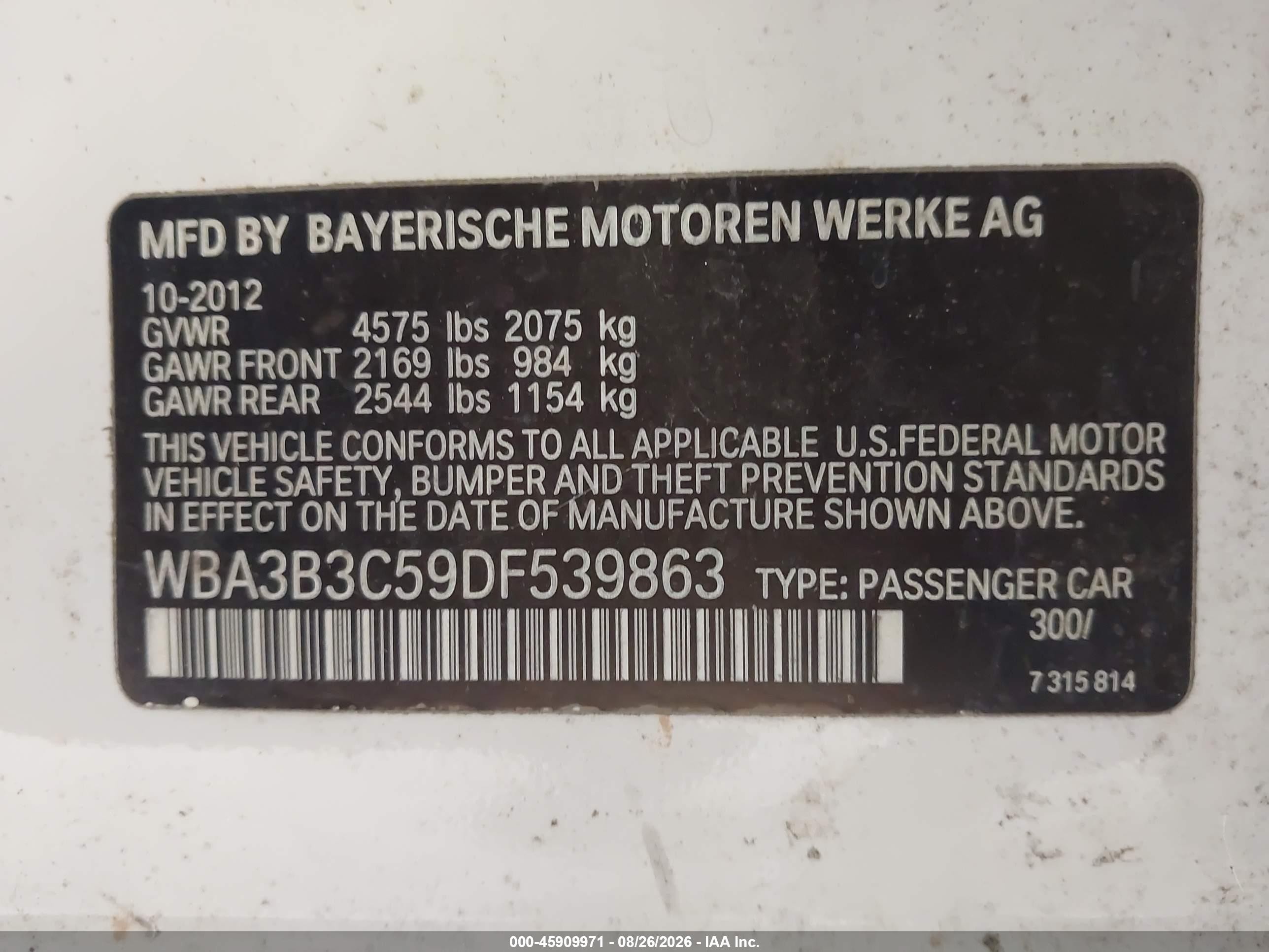 2013 Bmw 328i Xdrive White vin: WBA3B3C59DF539863