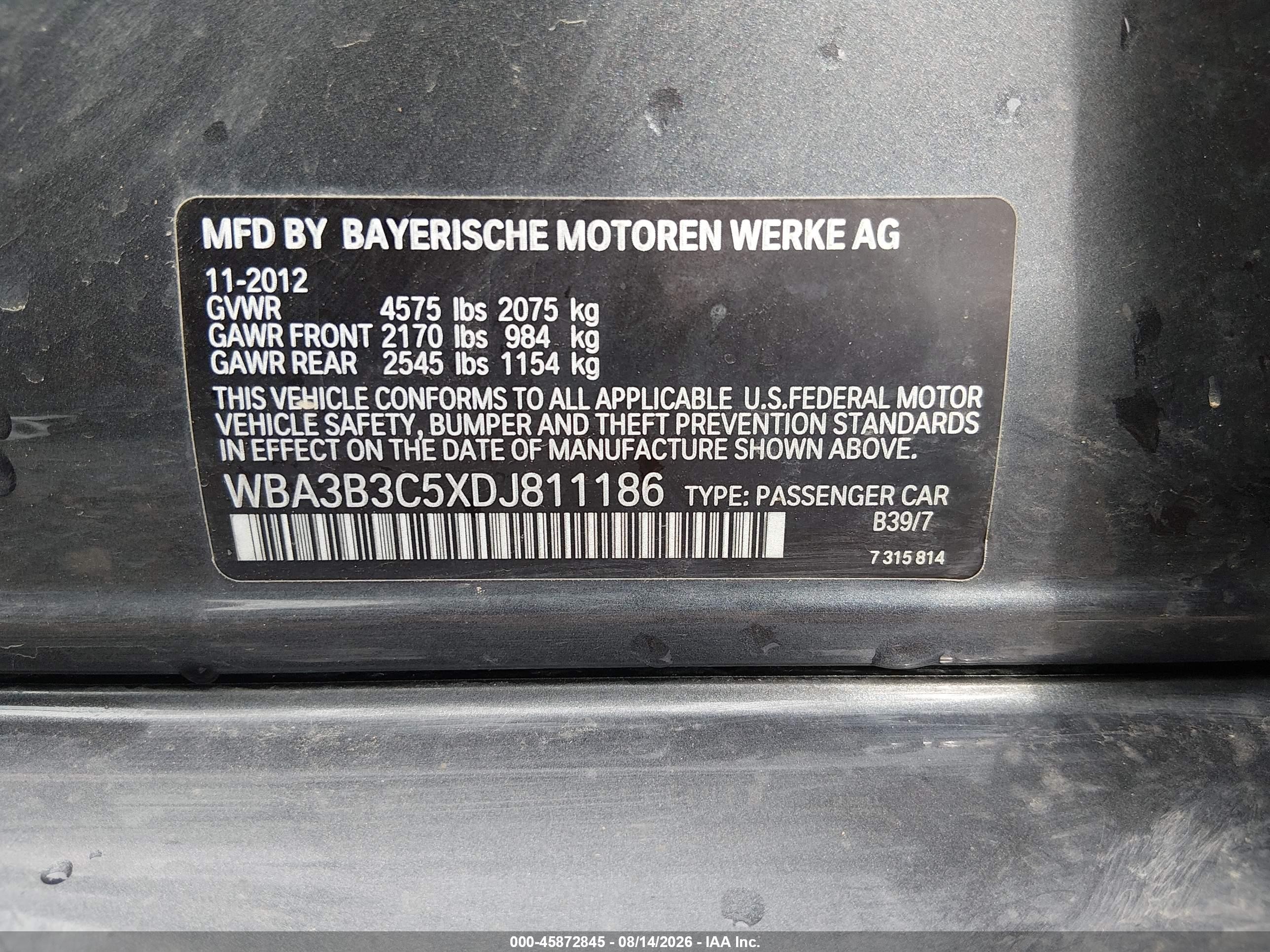 2013 Bmw 328i Xdrive Черный vin: WBA3B3C5XDJ811186