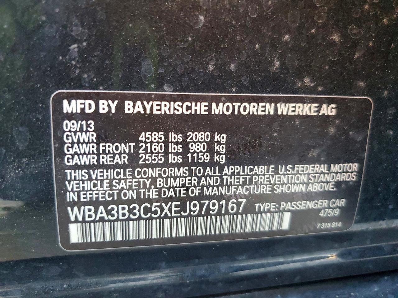 2014 Bmw 328 Xi Black vin: WBA3B3C5XEJ979167