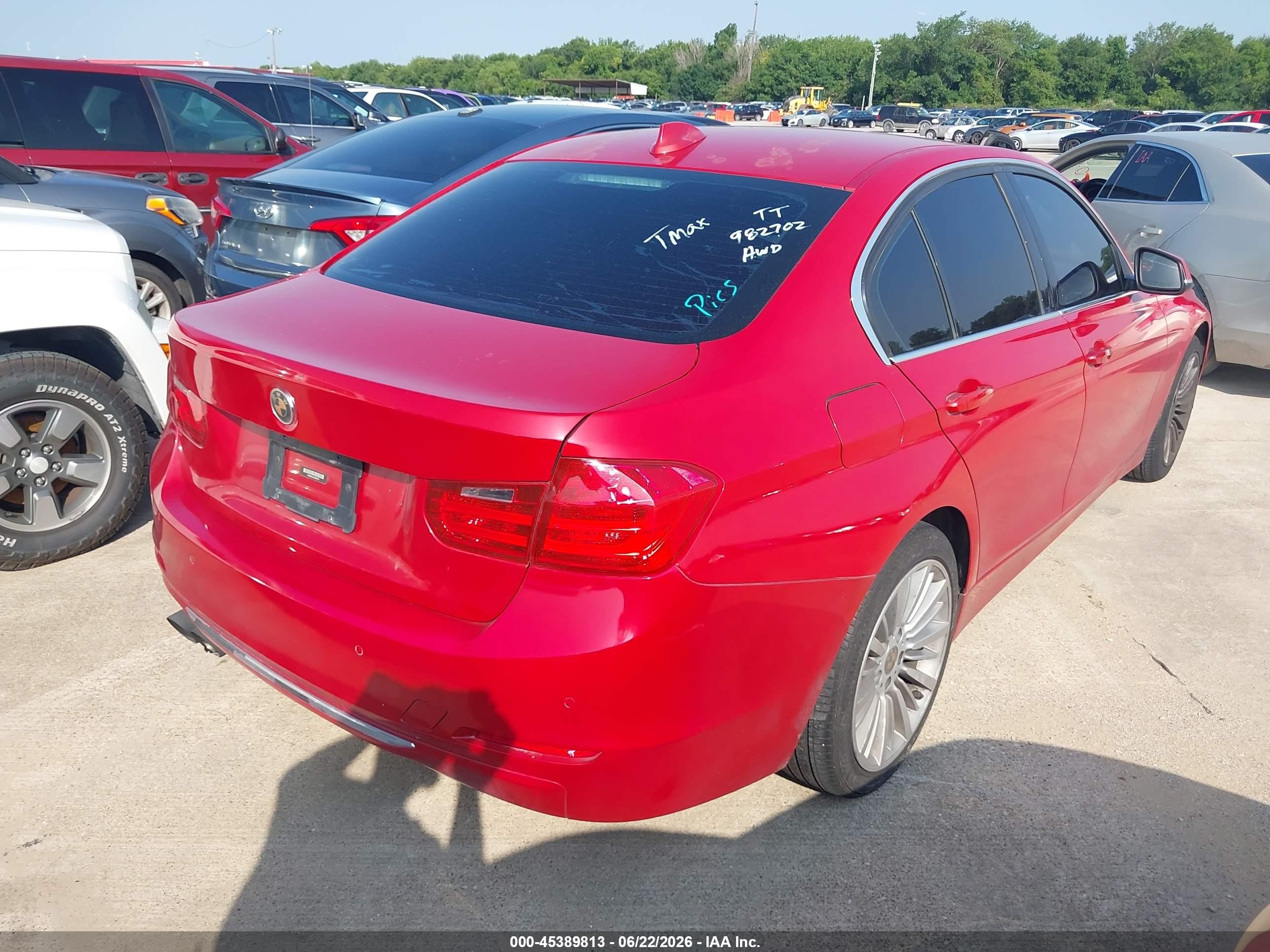 2014 Bmw 328i Xdrive Red vin: WBA3B3C5XEJ982702