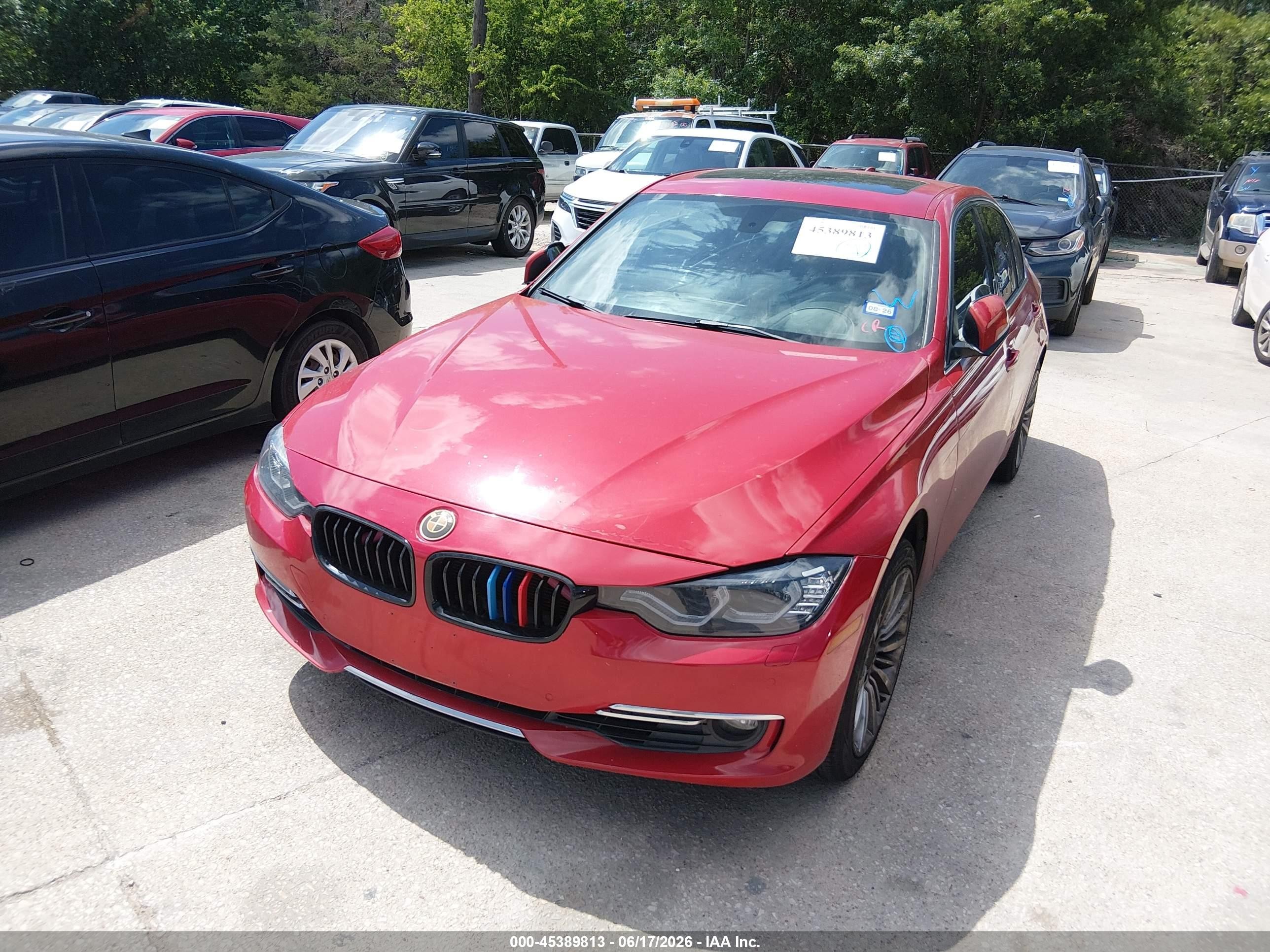 2014 Bmw 328i Xdrive Red vin: WBA3B3C5XEJ982702