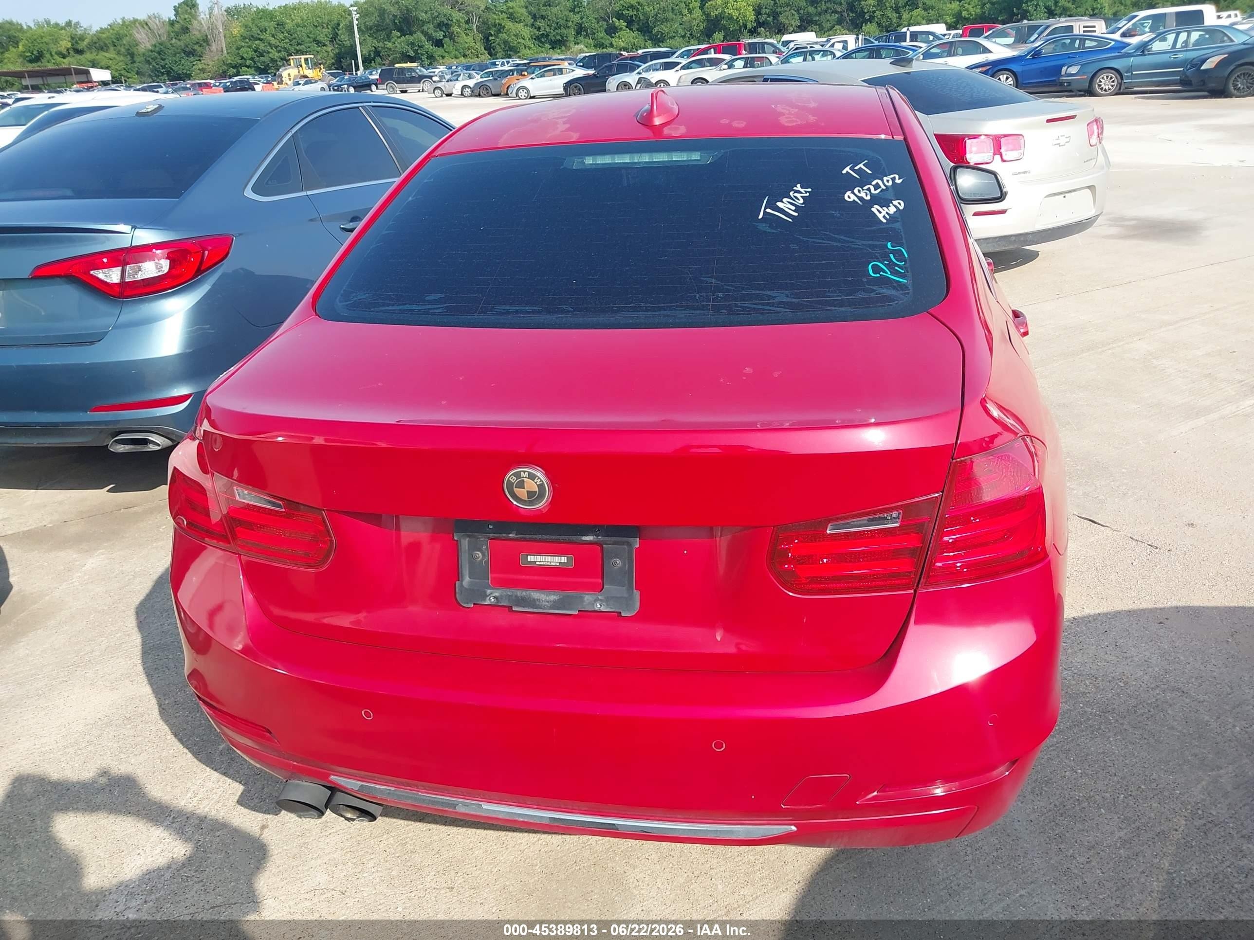 2014 Bmw 328i Xdrive Red vin: WBA3B3C5XEJ982702