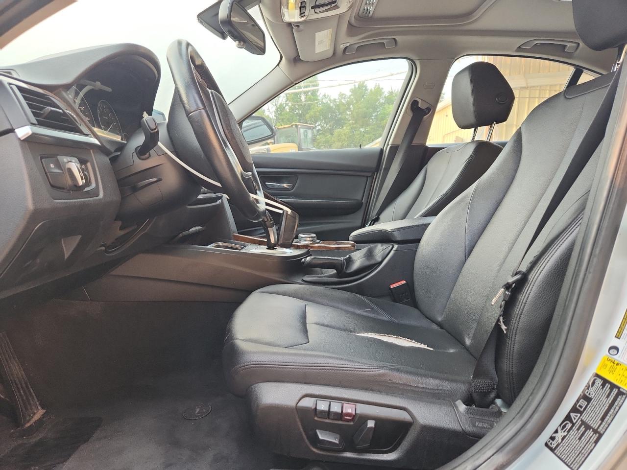 2014 Bmw 328 Xi Silver vin: WBA3B3G50ENR82310 Damage: Left Front Seat Cushion, Torn, > 12 Inches