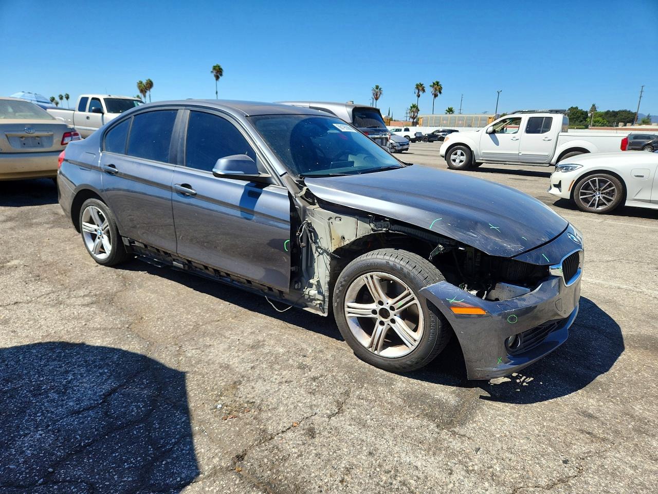 2014 Bmw 328 Xi Gray vin: WBA3B3G50ENR84512