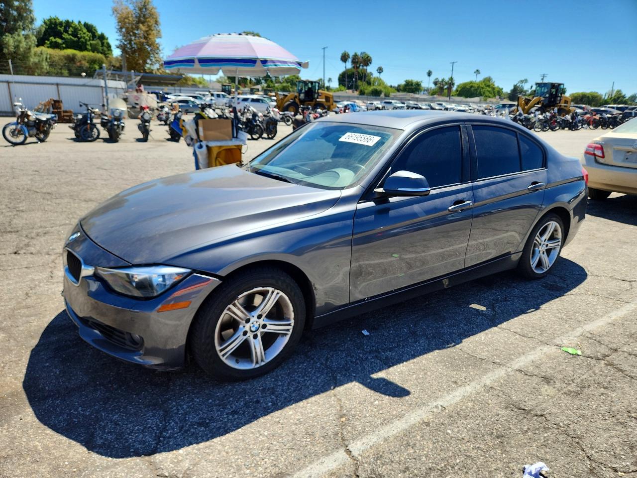 2014 Bmw 328 Xi Gray vin: WBA3B3G50ENR84512