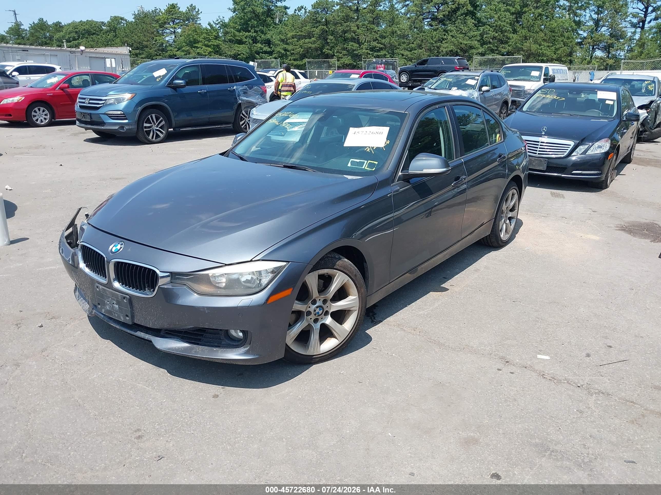 2015 Bmw 328i Xdrive Gray vin: WBA3B3G50FNR87282