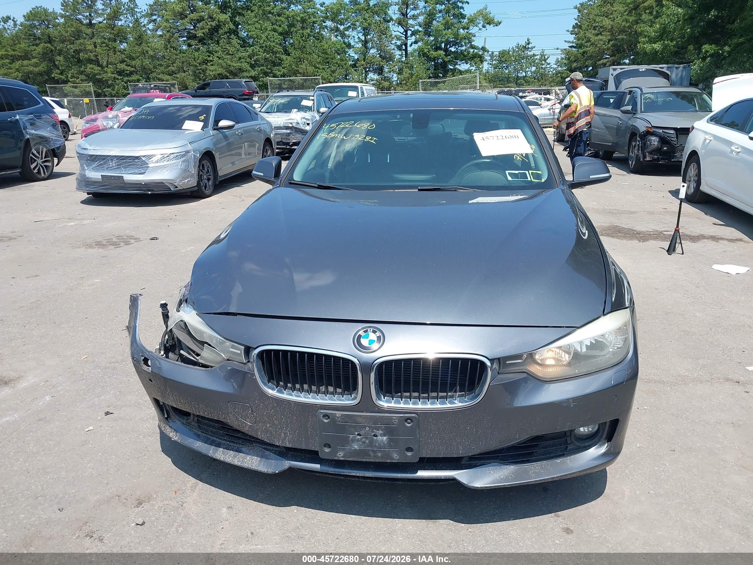 2015 Bmw 328i Xdrive Gray vin: WBA3B3G50FNR87282