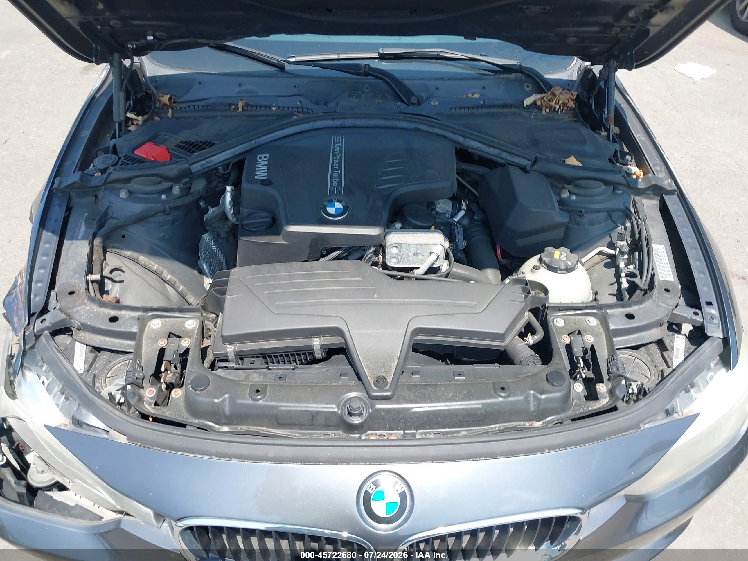 2015 Bmw 328i Xdrive Gray vin: WBA3B3G50FNR87282