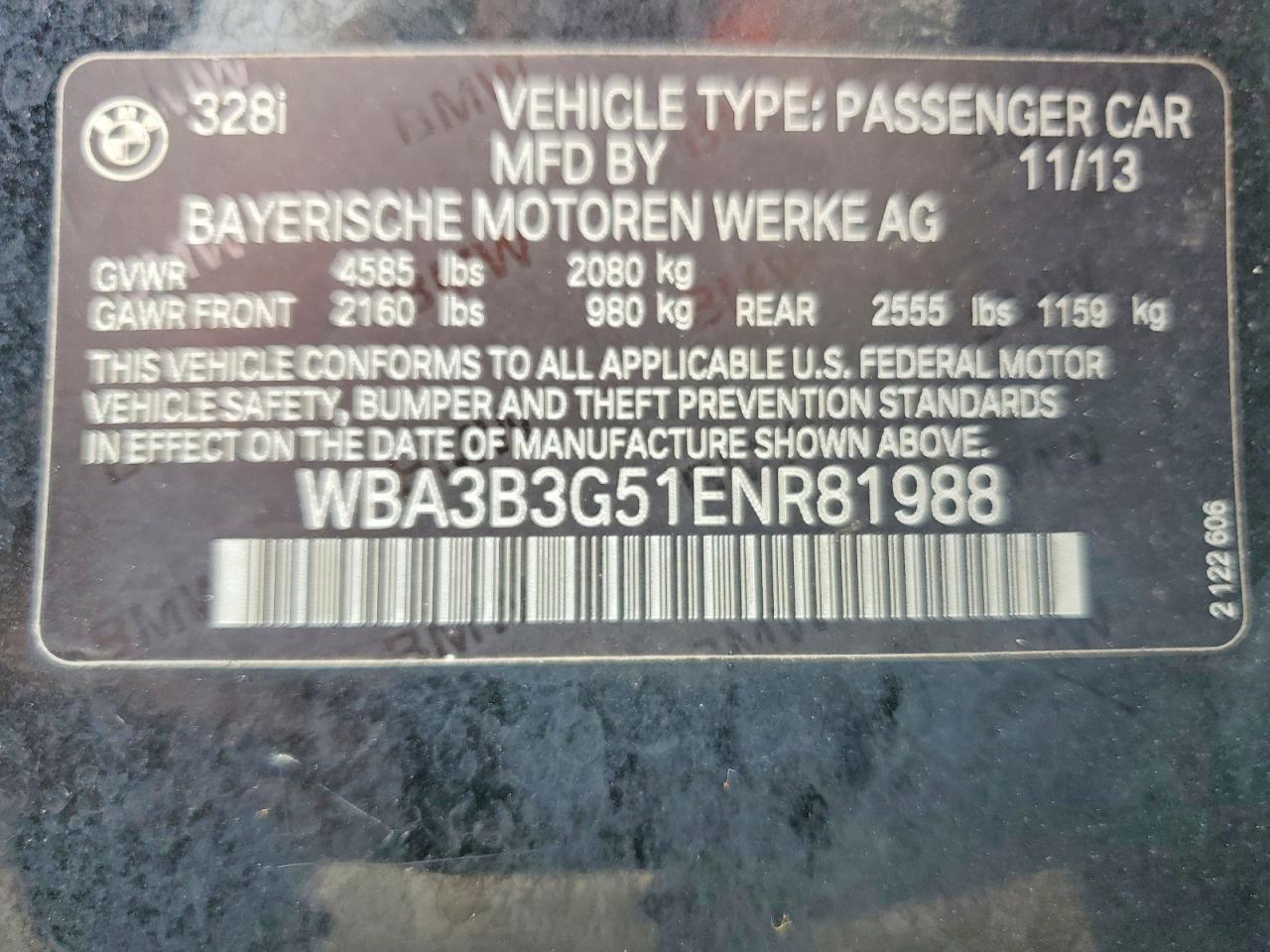 2014 Bmw 328 Xi Black vin: WBA3B3G51ENR81988