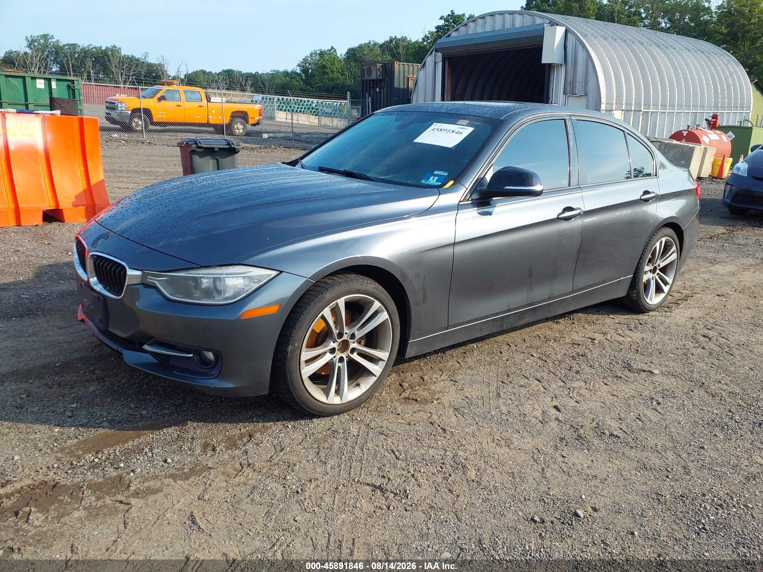 2014 Bmw 328i Xdrive Gray vin: WBA3B3G51ENR82364