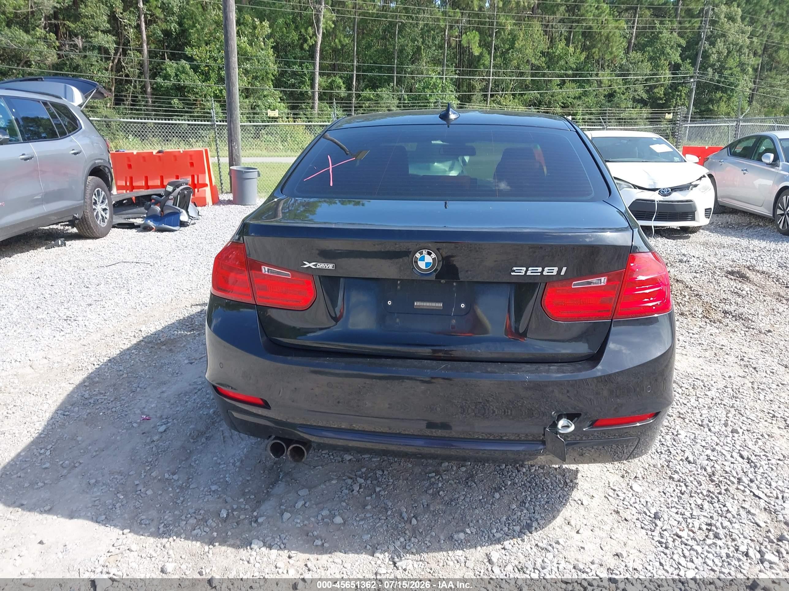 2015 Bmw 328i Xdrive Black vin: WBA3B3G52FNR87879