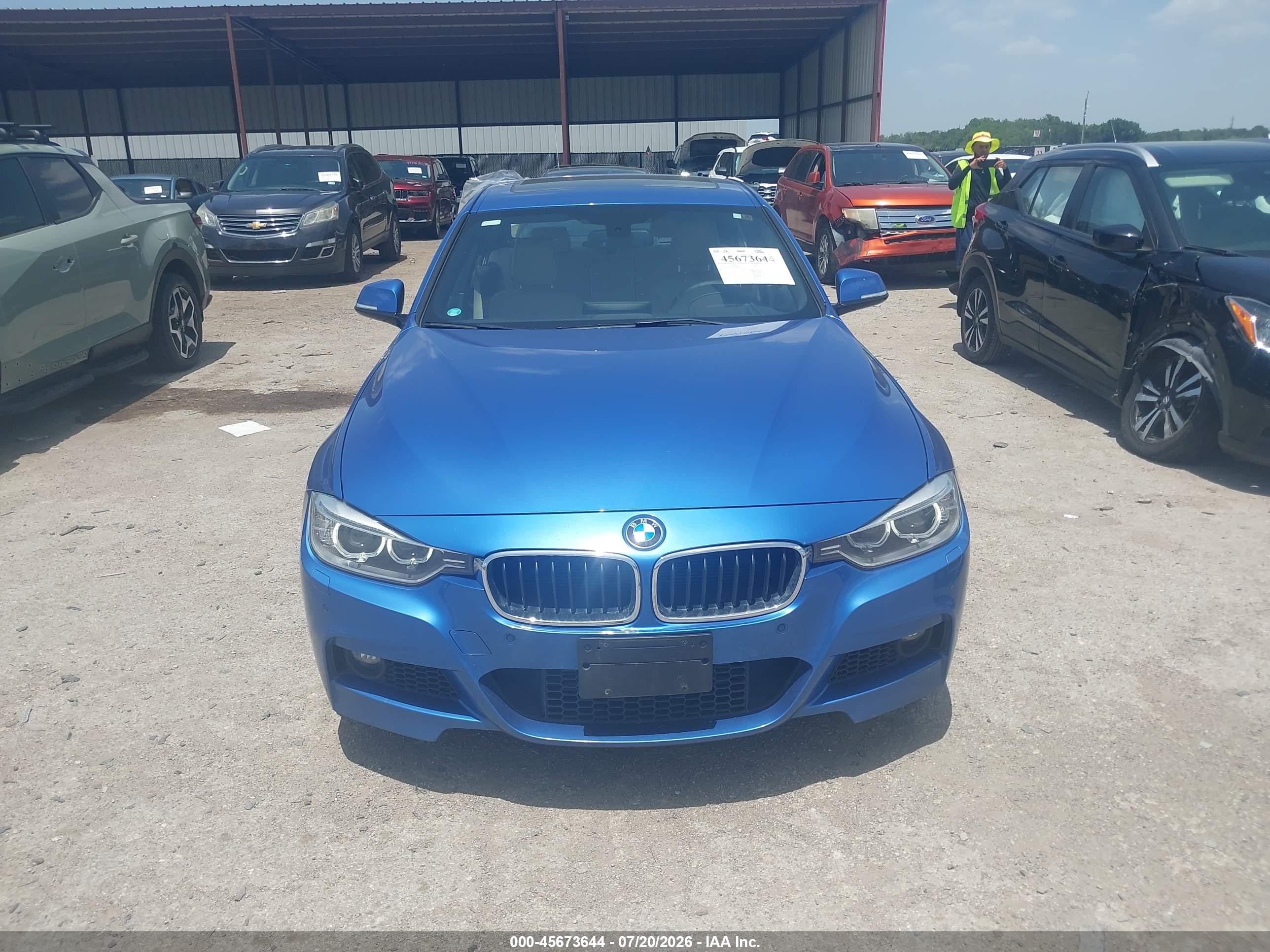 2015 Bmw 328i Xdrive Blue vin: WBA3B3G52FNR88692