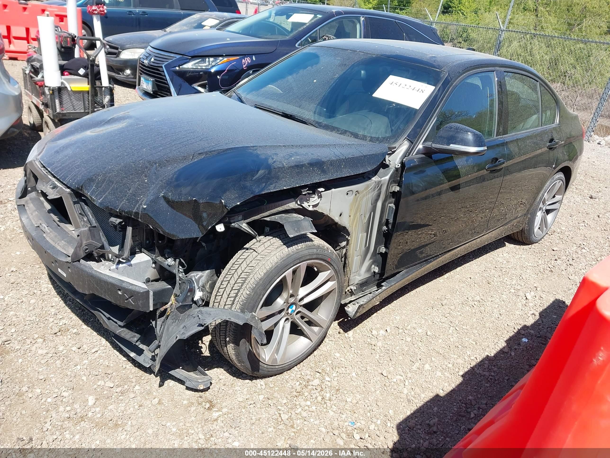 2015 Bmw 328i Xdrive Black vin: WBA3B3G55FNT19090