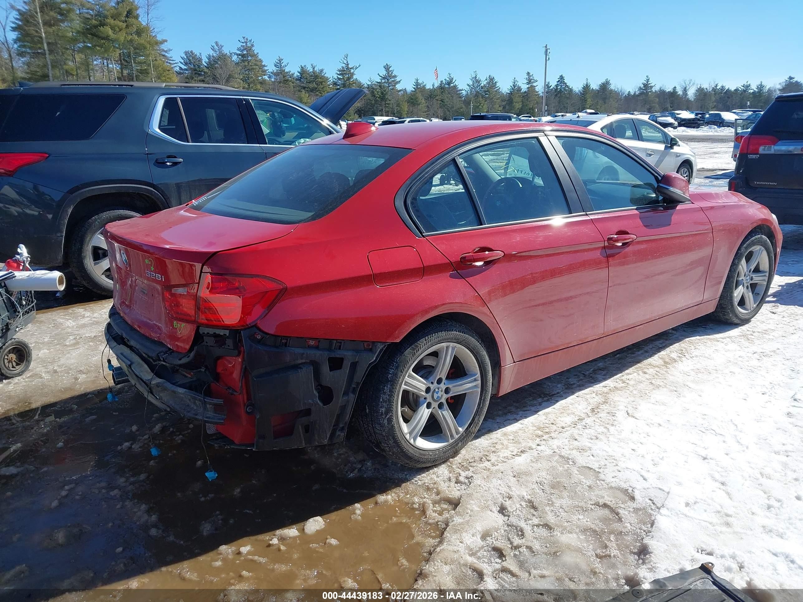 2013 Bmw 328i Xdrive Red vin: WBA3B3G57DNR80794