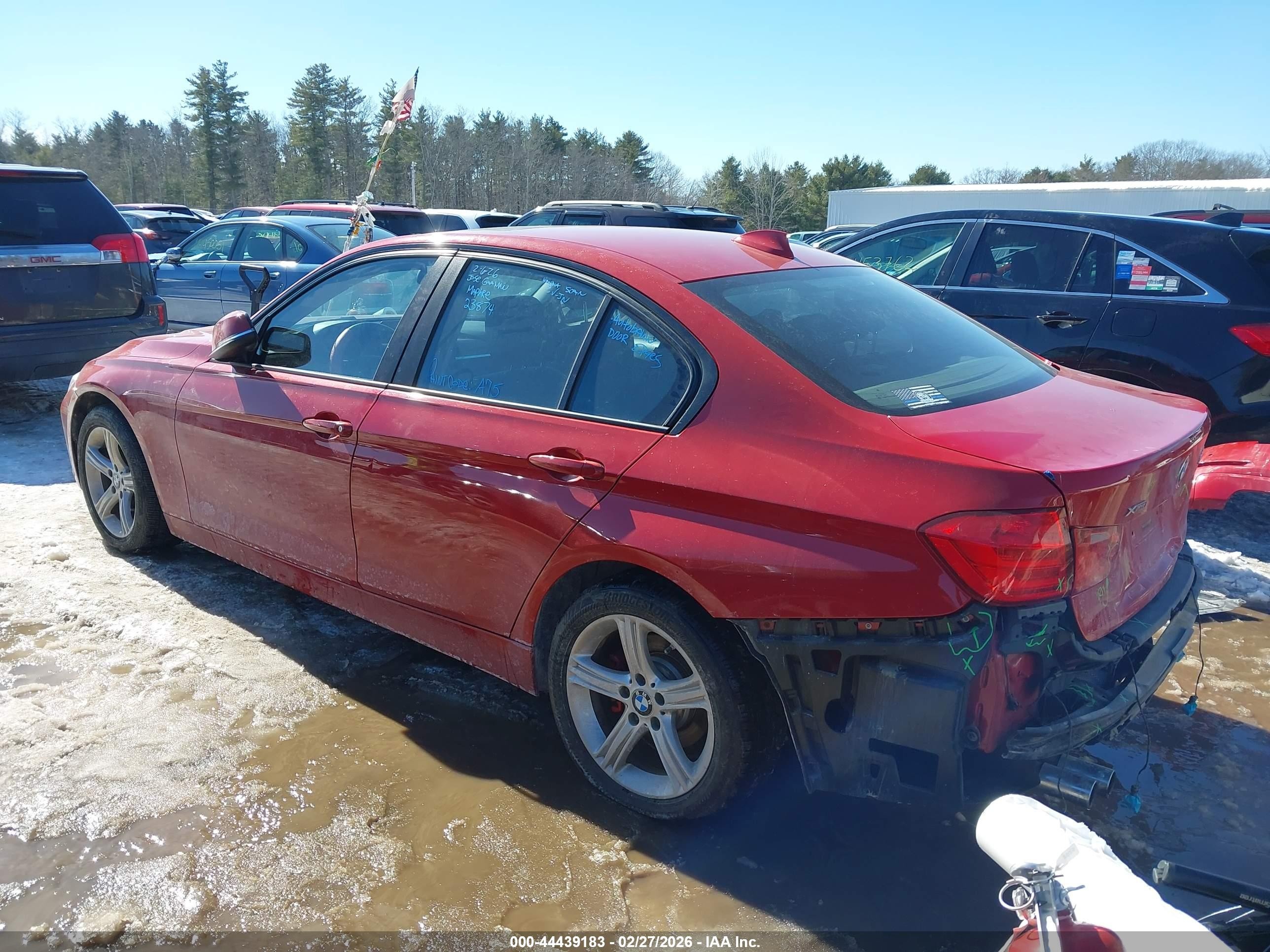2013 Bmw 328i Xdrive Red vin: WBA3B3G57DNR80794