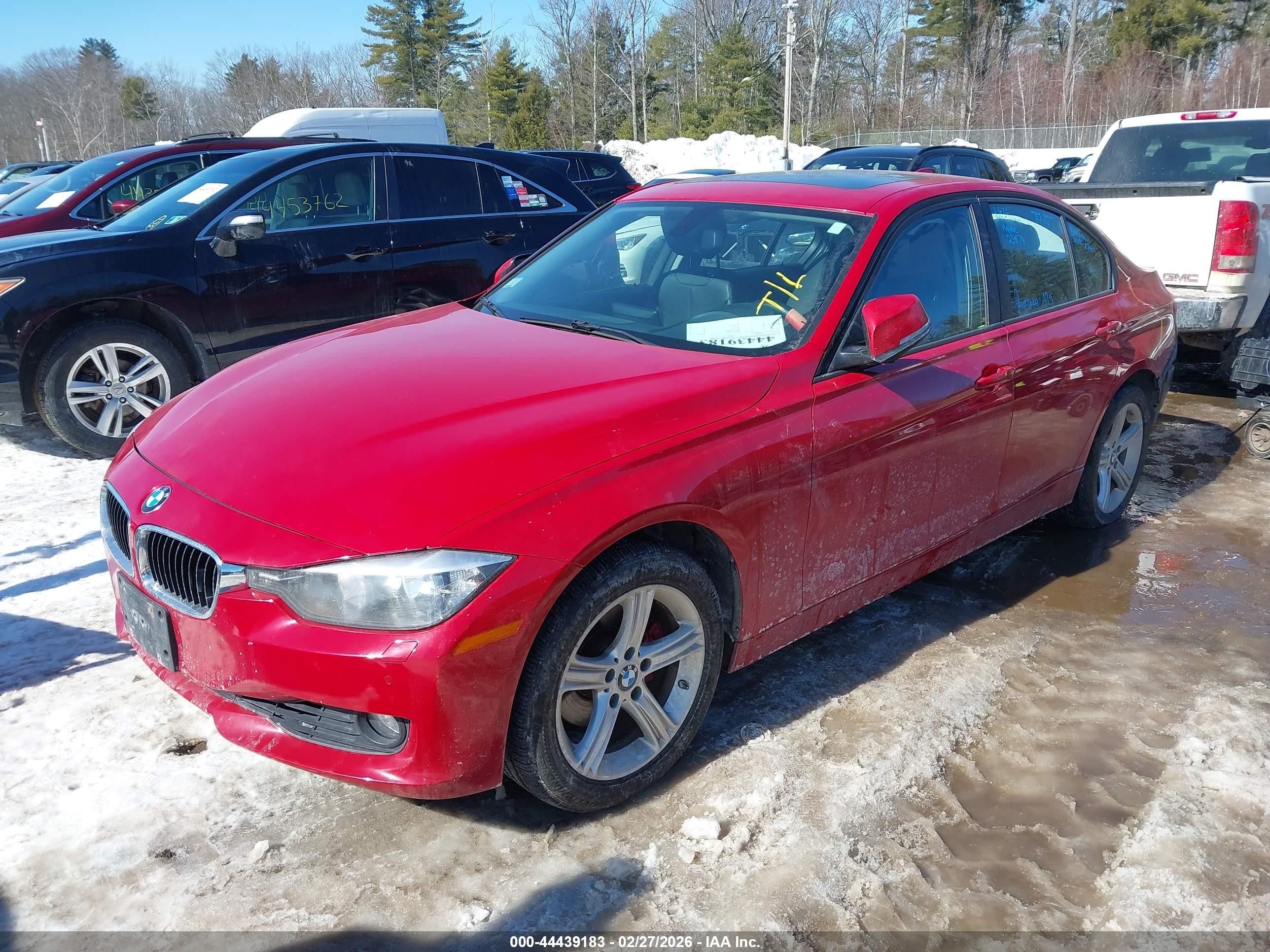 2013 Bmw 328i Xdrive Red vin: WBA3B3G57DNR80794