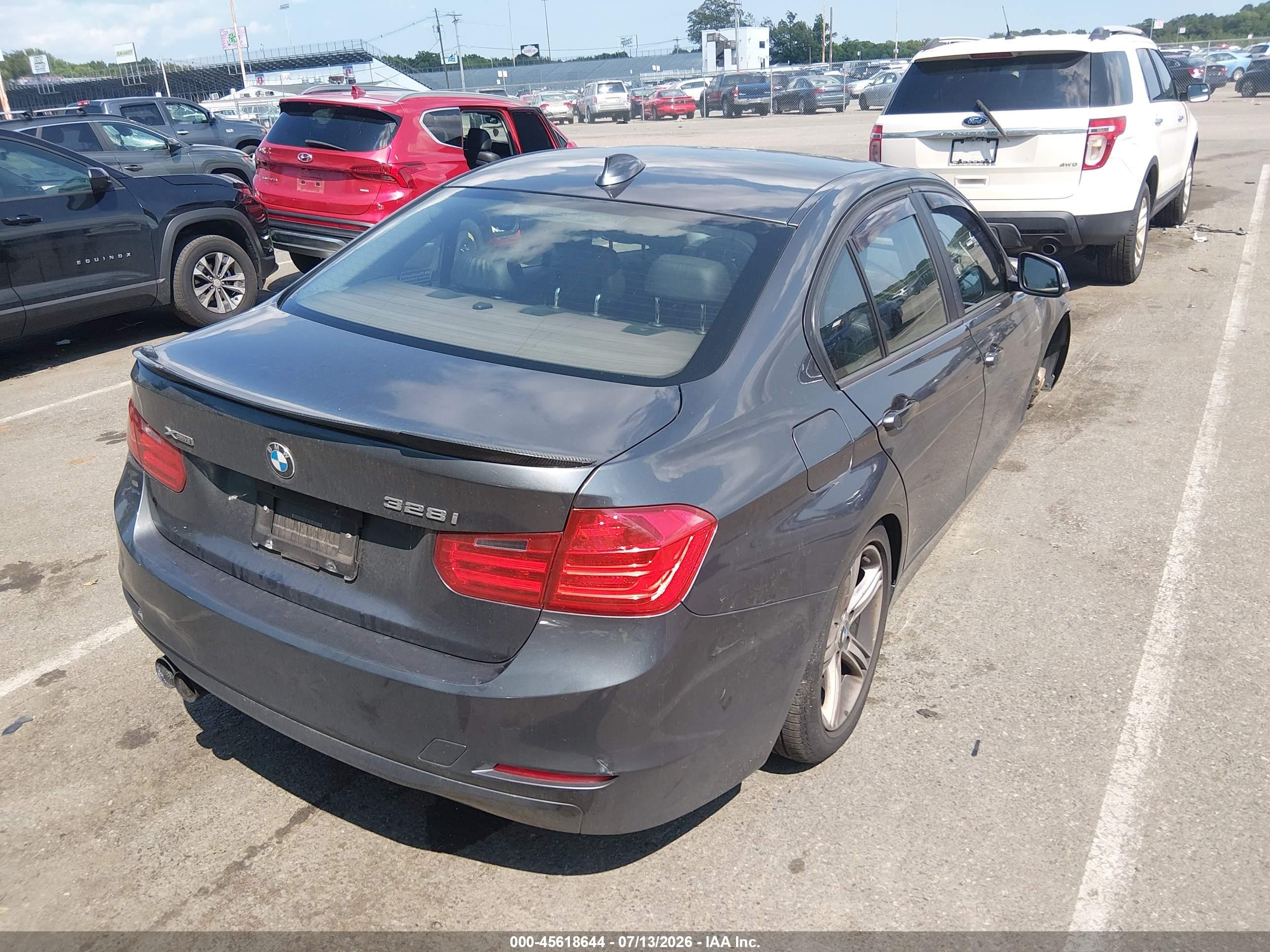 2014 Bmw 328i Xdrive Gray vin: WBA3B3G57ENR81638