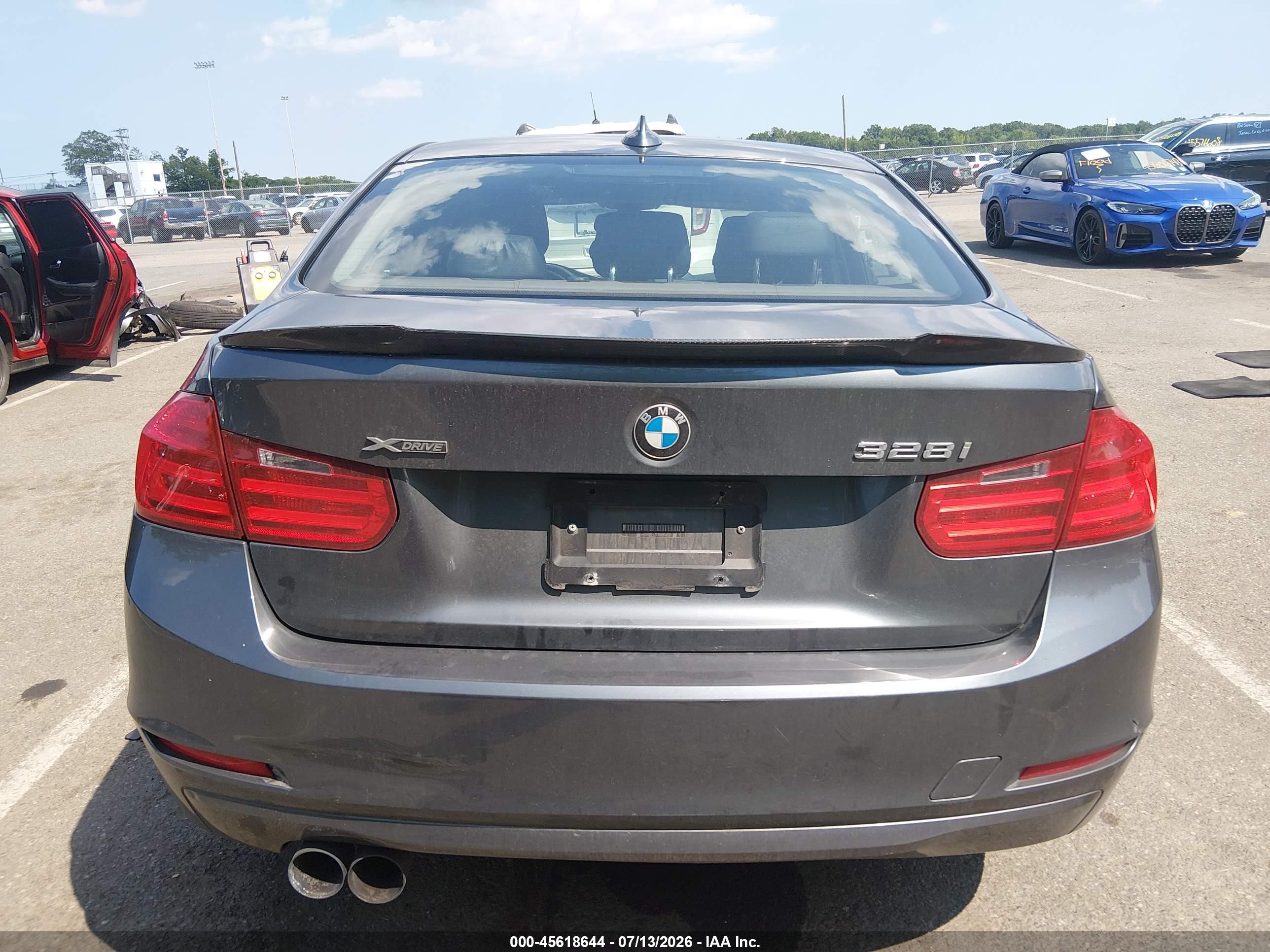 2014 Bmw 328i Xdrive Gray vin: WBA3B3G57ENR81638