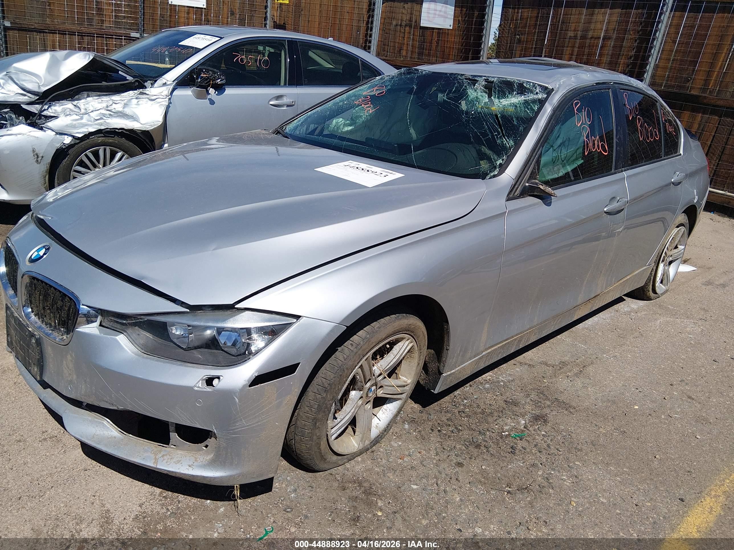 2015 Bmw 328i Xdrive Gray vin: WBA3B3G59FNT18489