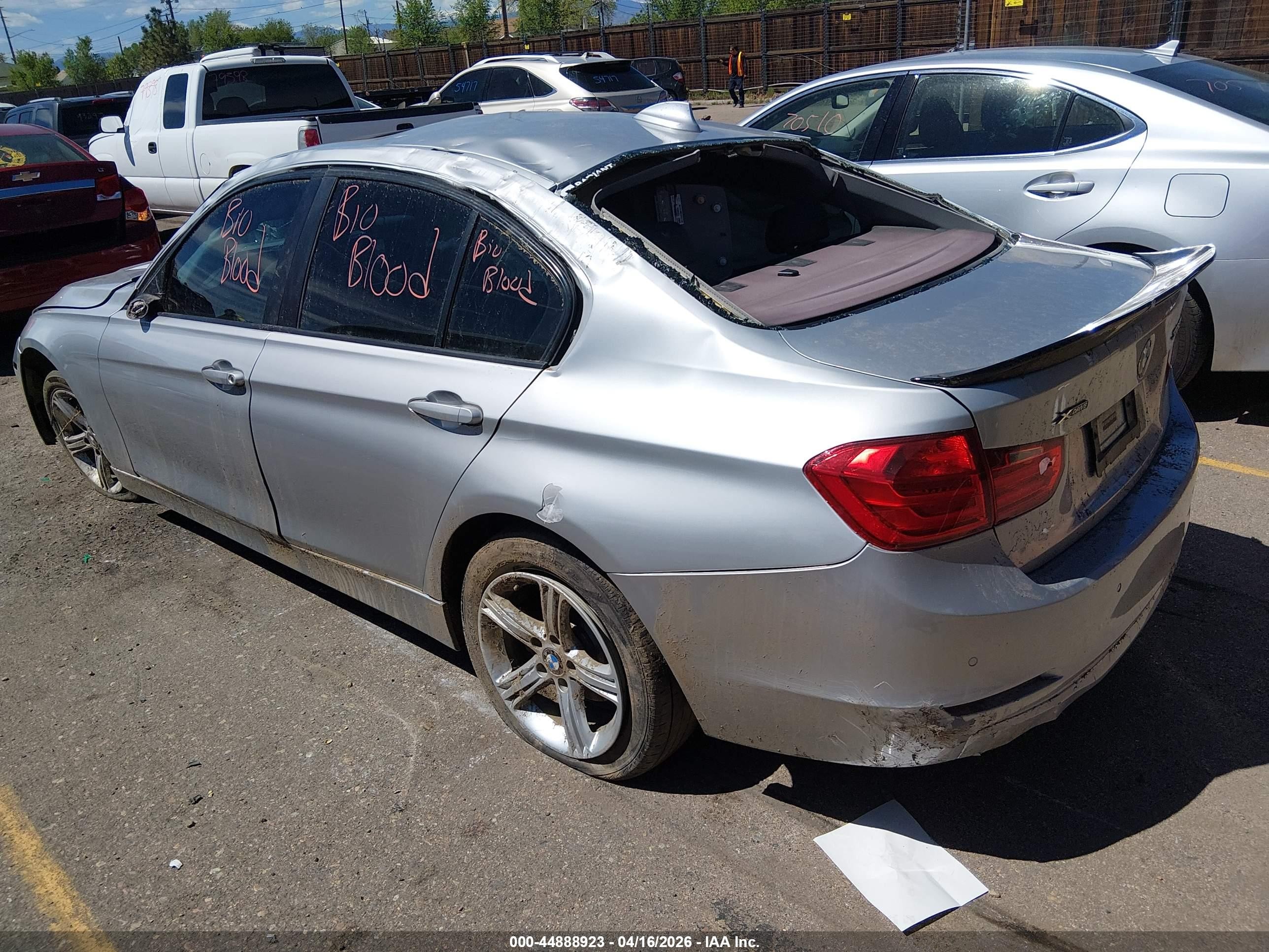 2015 Bmw 328i Xdrive Gray vin: WBA3B3G59FNT18489