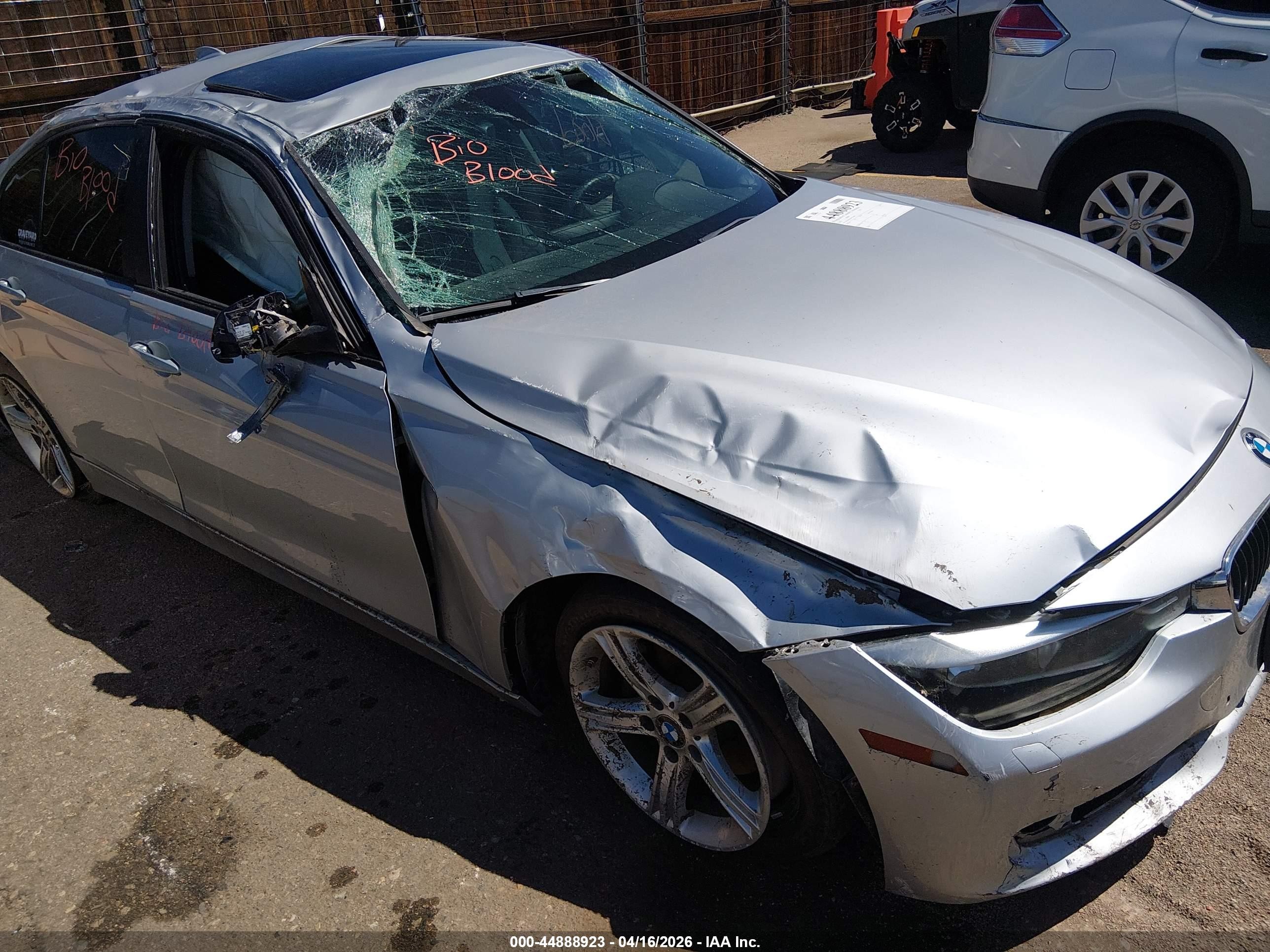 2015 Bmw 328i Xdrive Gray vin: WBA3B3G59FNT18489