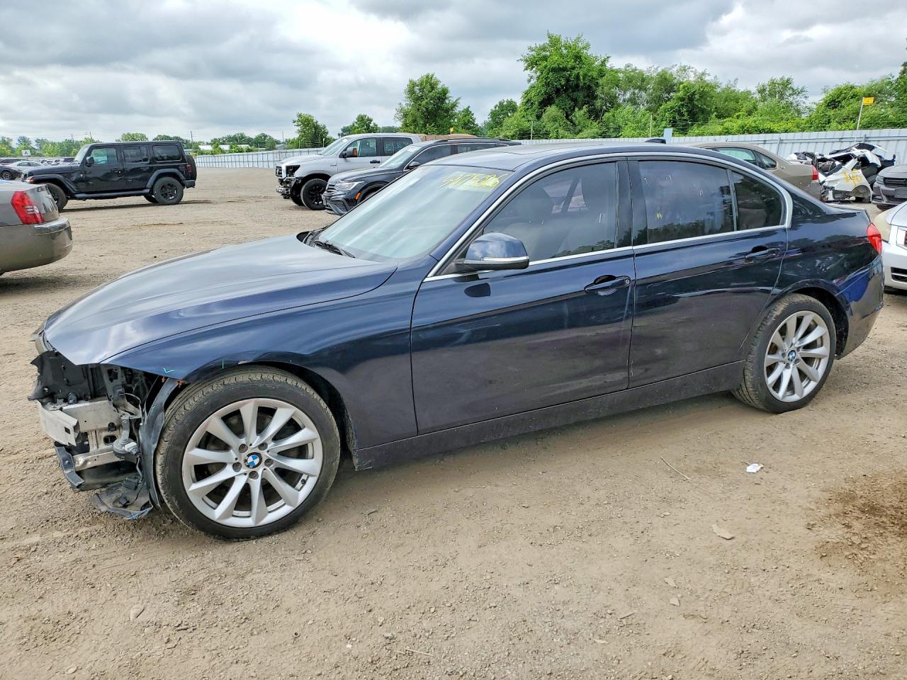 2014 Bmw 328 Xi Blue vin: WBA3B3G5XENR82749